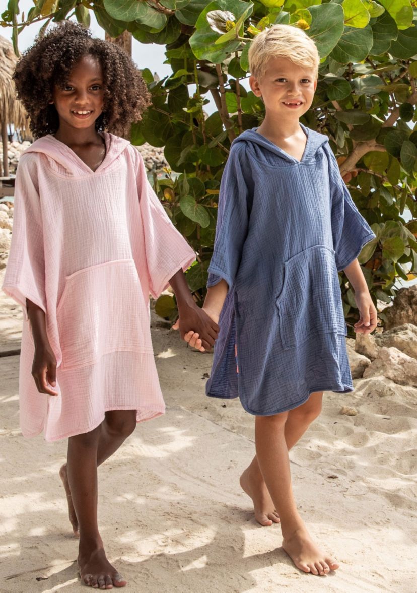 Denim Blue Beach Poncho
