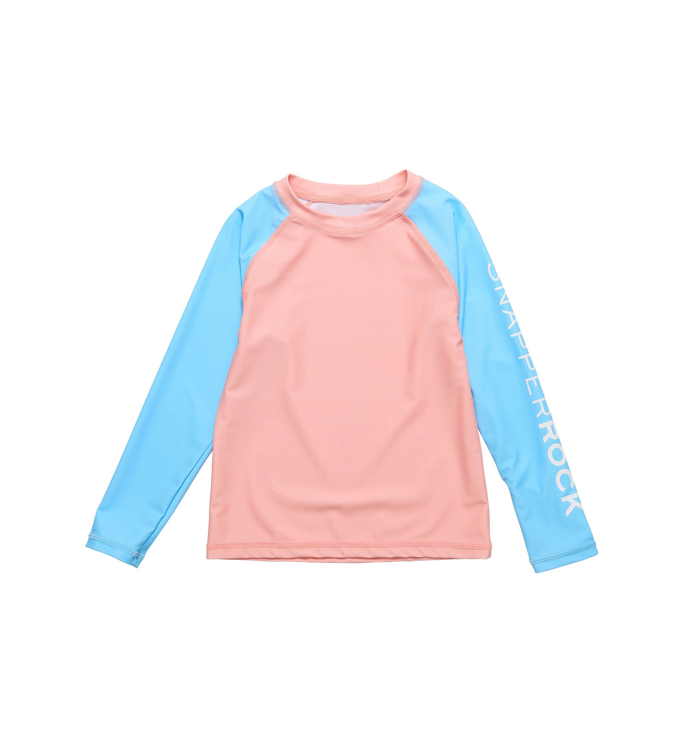 Peach Colorblock LS Rash Top