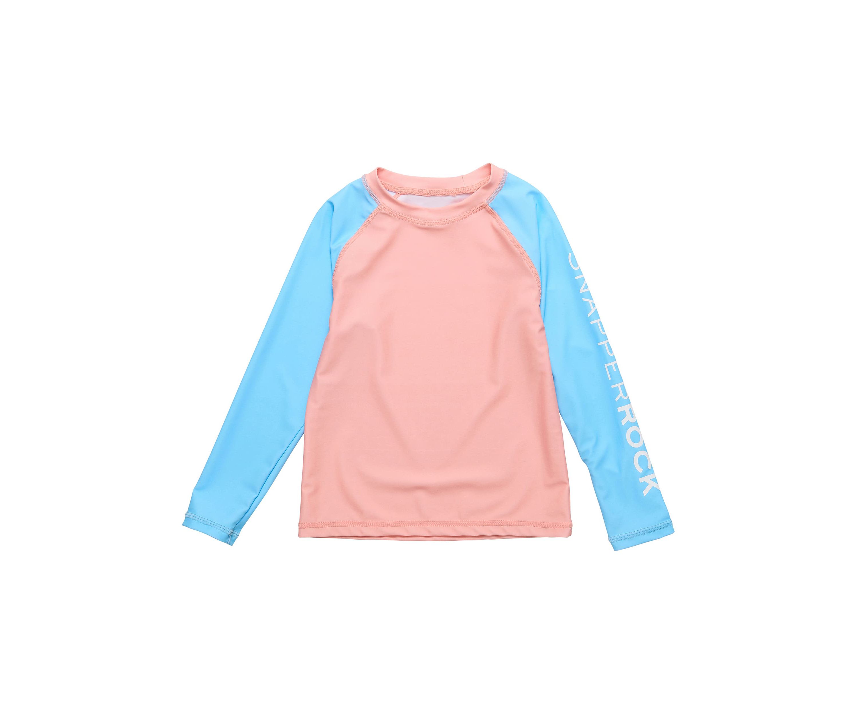 Peach Colorblock LS Rash Top