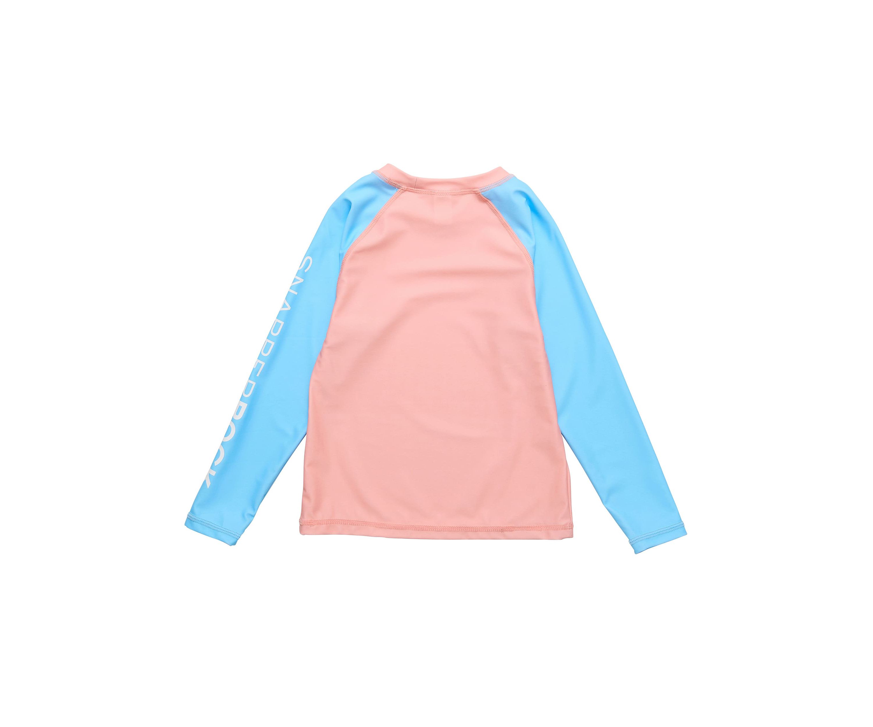 Peach Colorblock LS Rash Top
