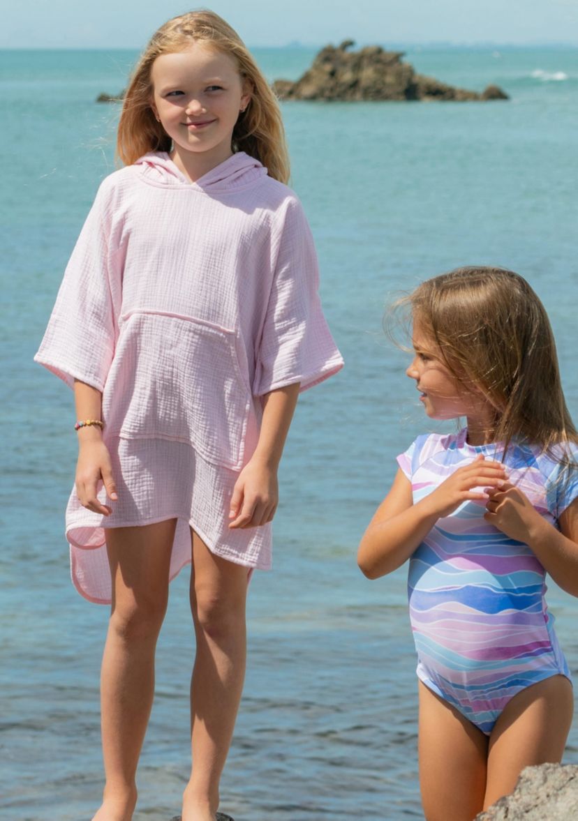 Sunset Pink Beach Poncho