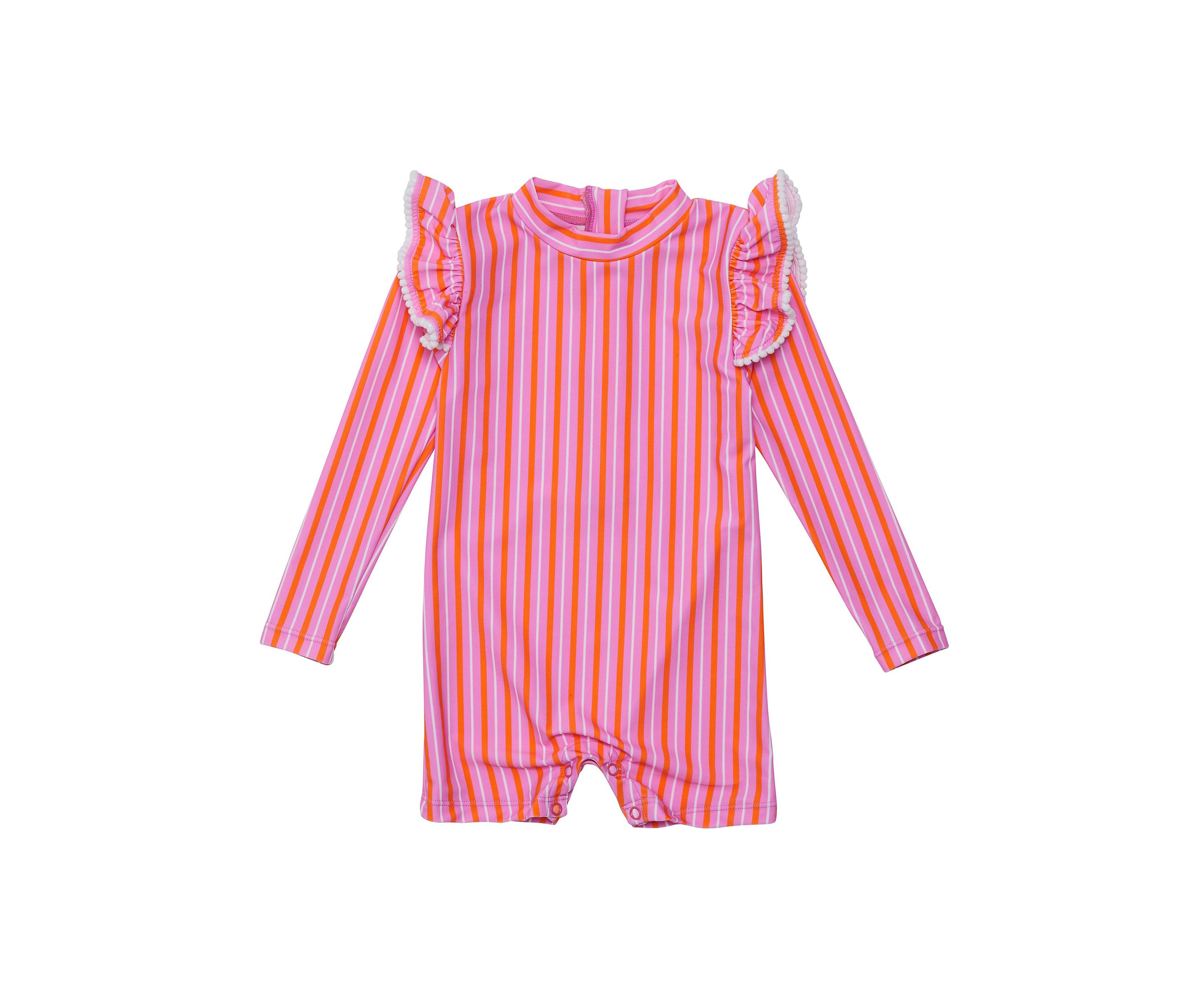 Stripy Sunset Sustainable LS Sunsuit