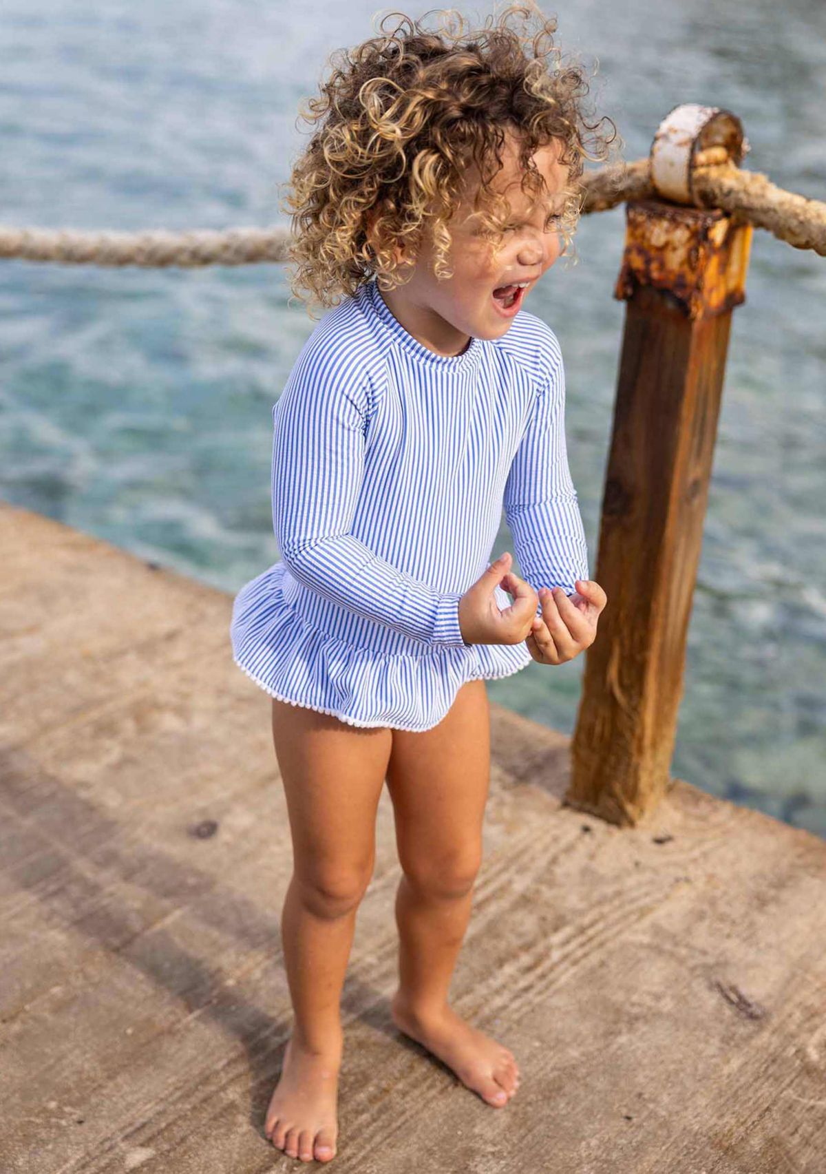 Parisian Summer LS Skirt Surf Suit