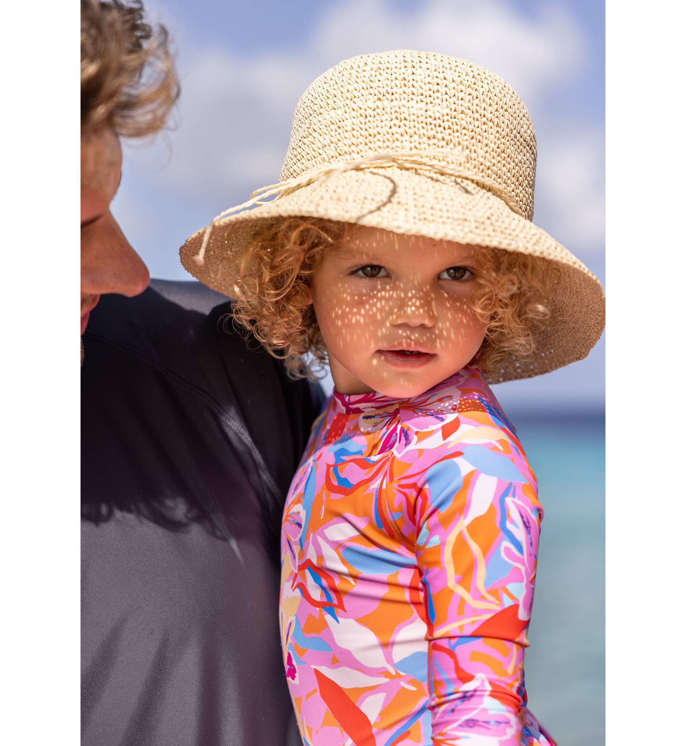 Blooming Sunset Sustainable LS Skirt Surf Suit