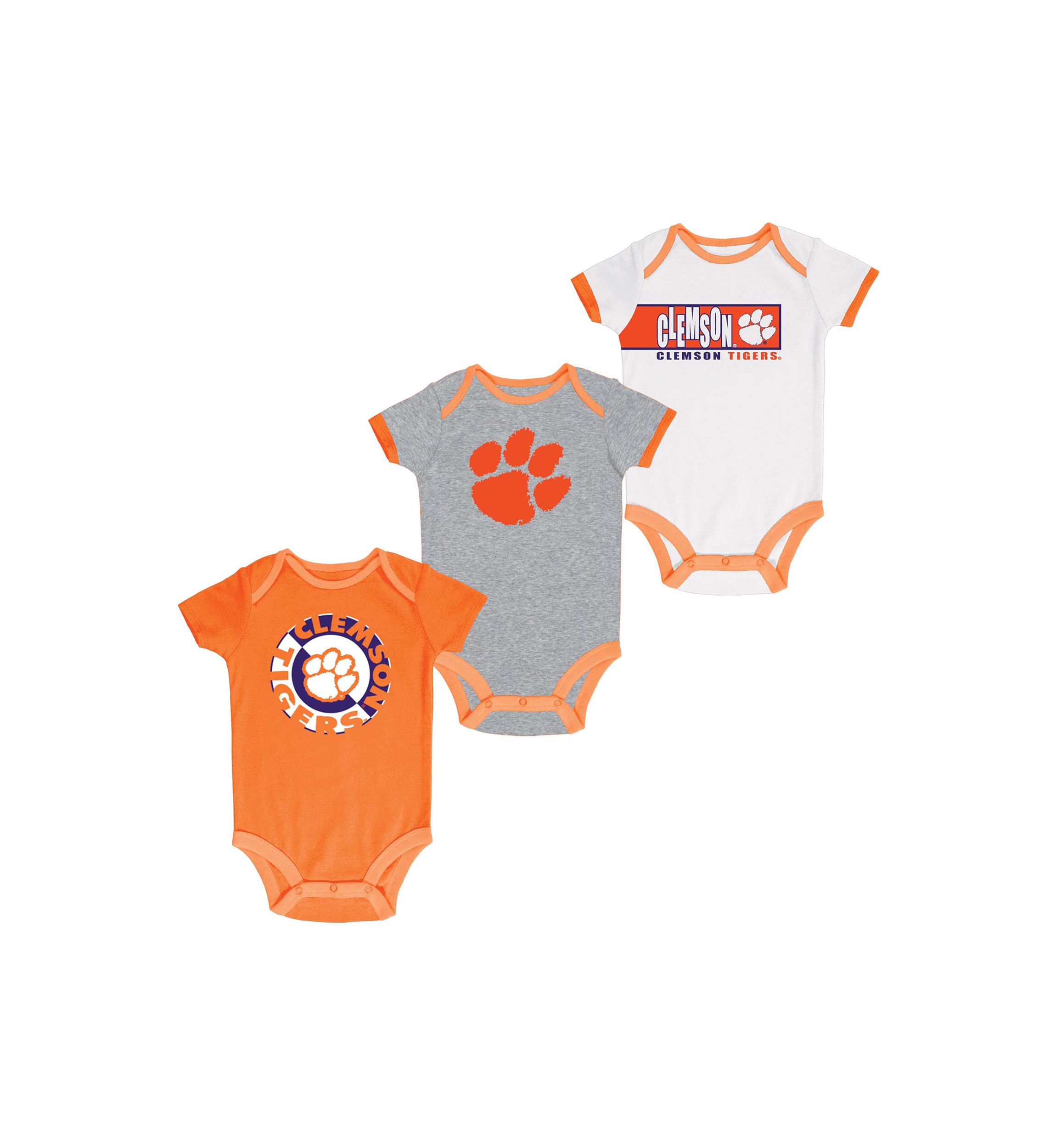 NCAA Clemson Tigers 3-Pack of Bodysuits