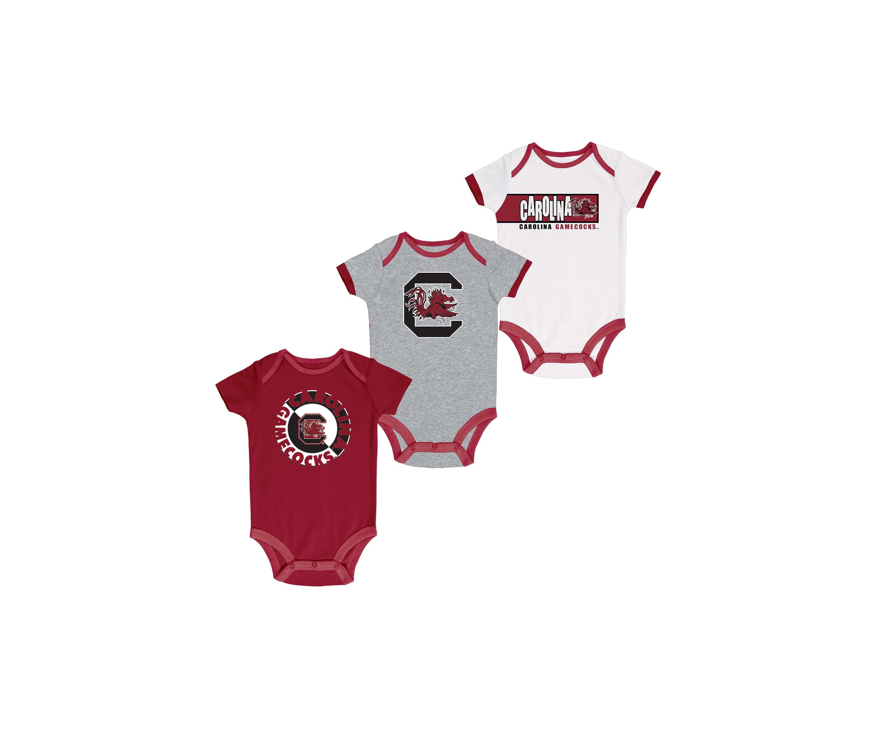 NCAA South Carolina Gamecocks 3-Pack of Bodysuits