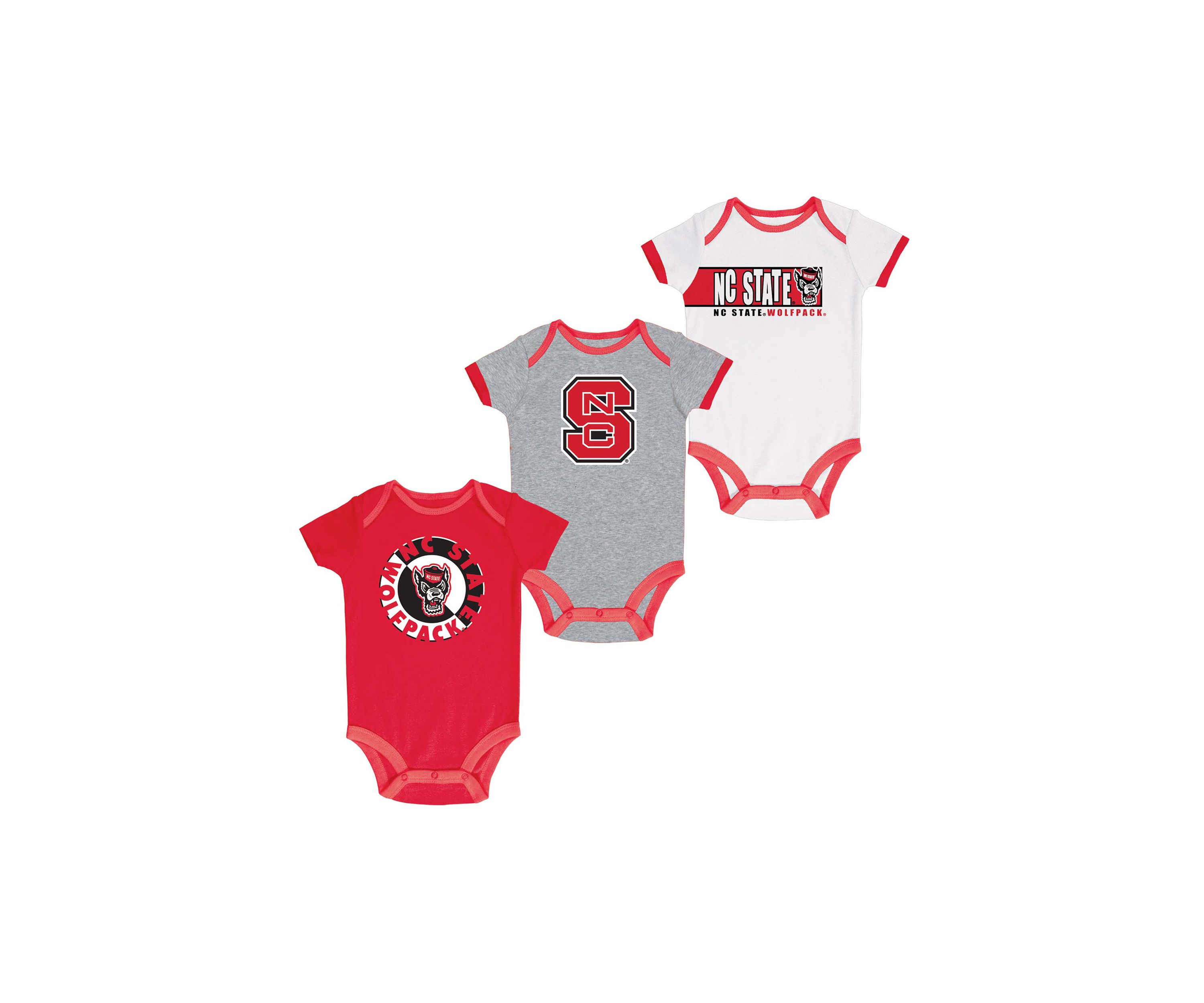 Baby Boys NC State Wolfpack 3 Pack Bodysuit Set
