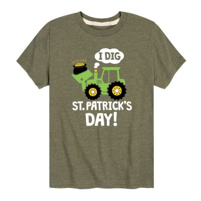 Instant Message Kids I Dig St Patricks Day Graphic T-Shirt, Green, 3T