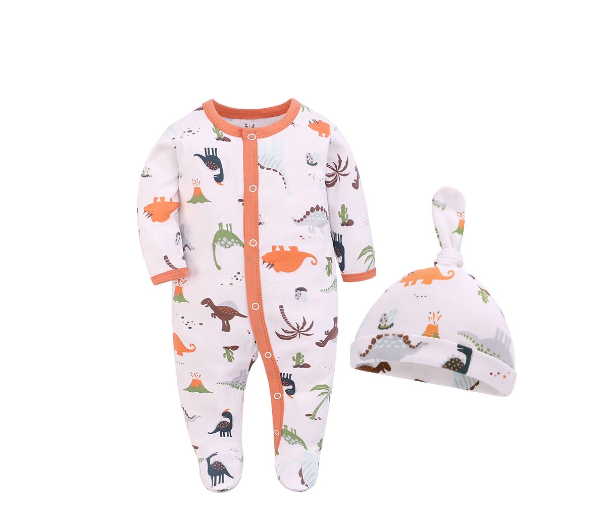 Flamingos Footie With Matching Hat