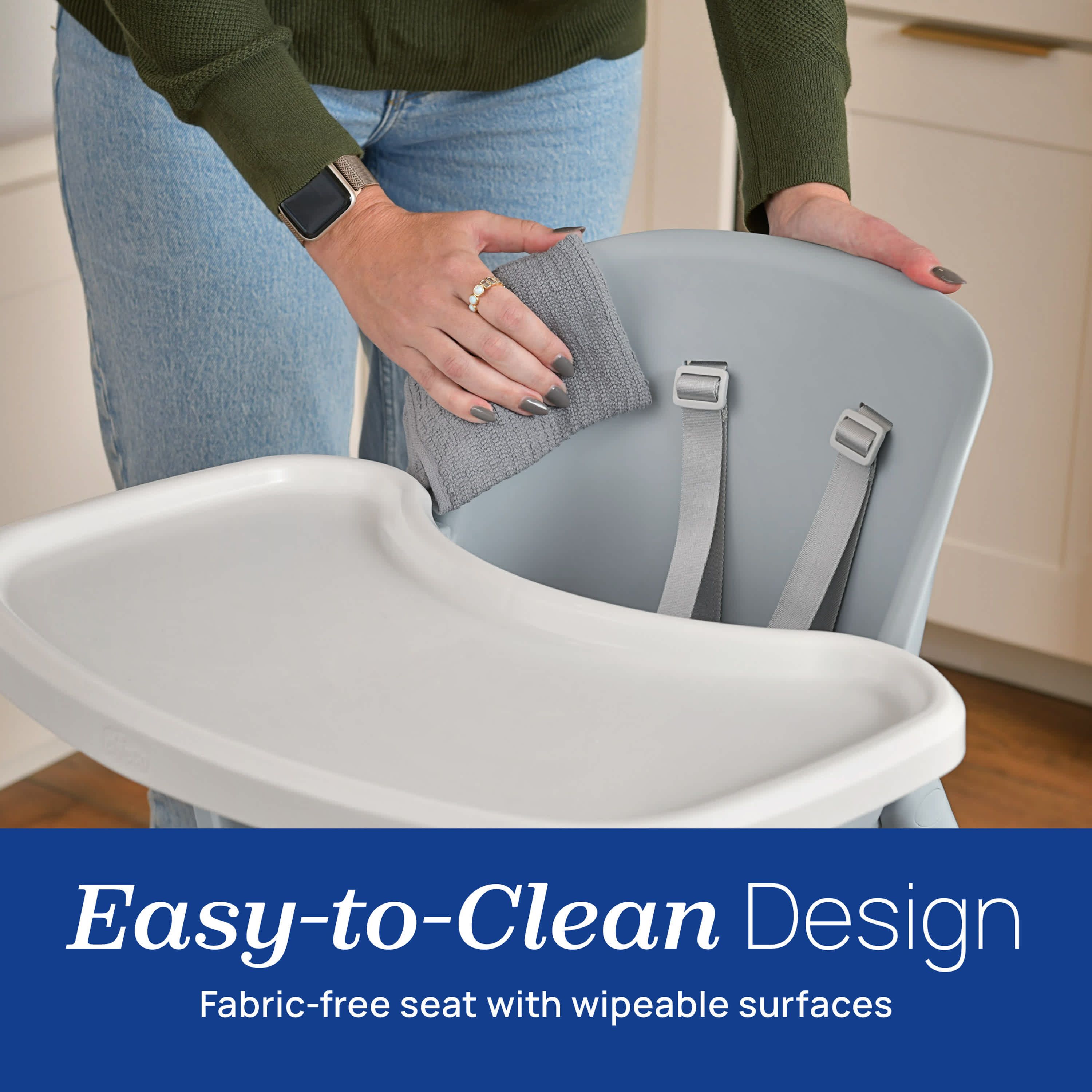 Zest 4-in-1 Folding High Chair Seasalt