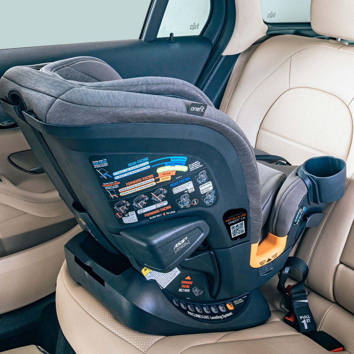 OneFit LX ClearTex All-in-One Car Seat Smoke
