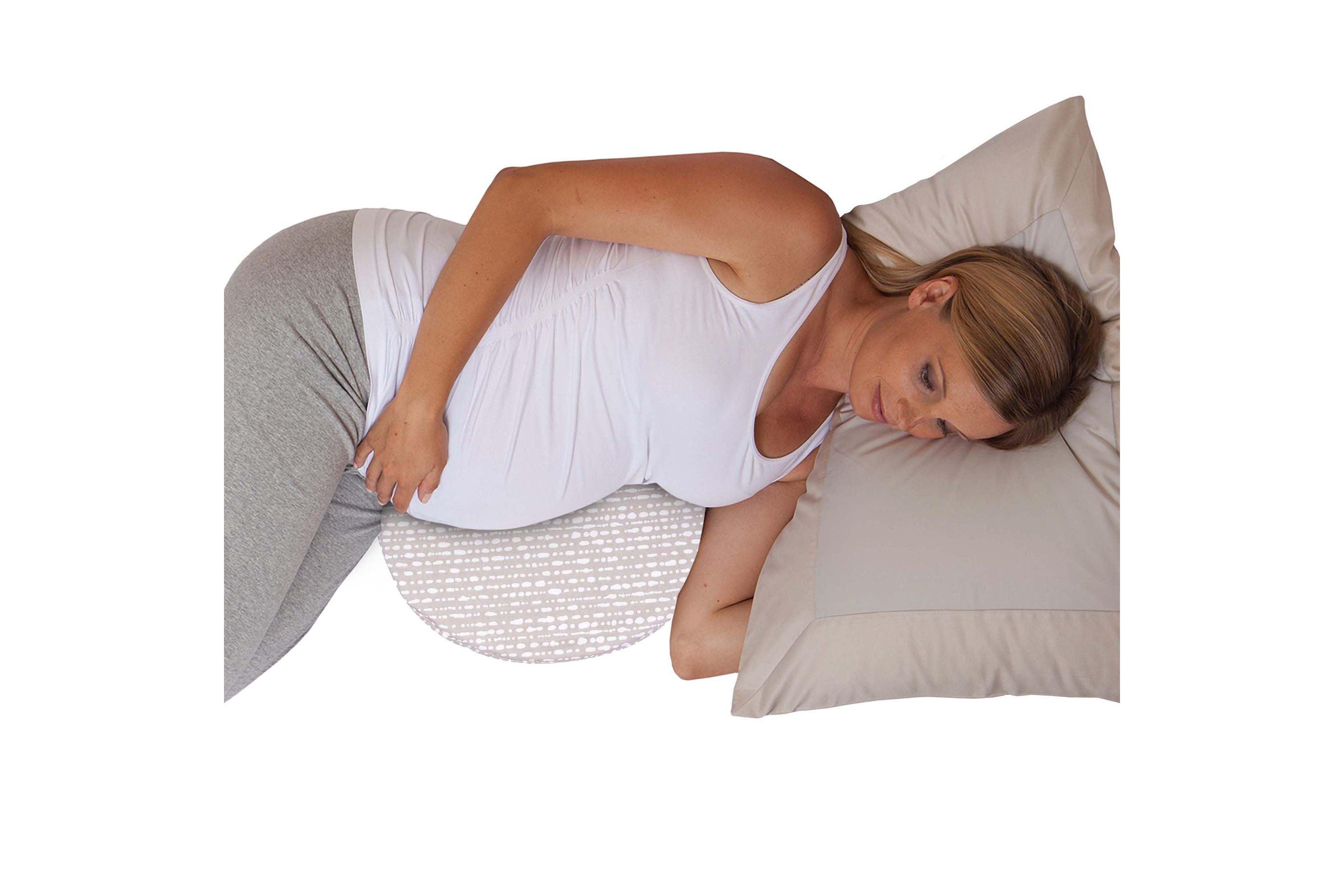 Boppy Organic Cotton Pregnancy Support Wedge Pillow Biscotti Liquid Stripe