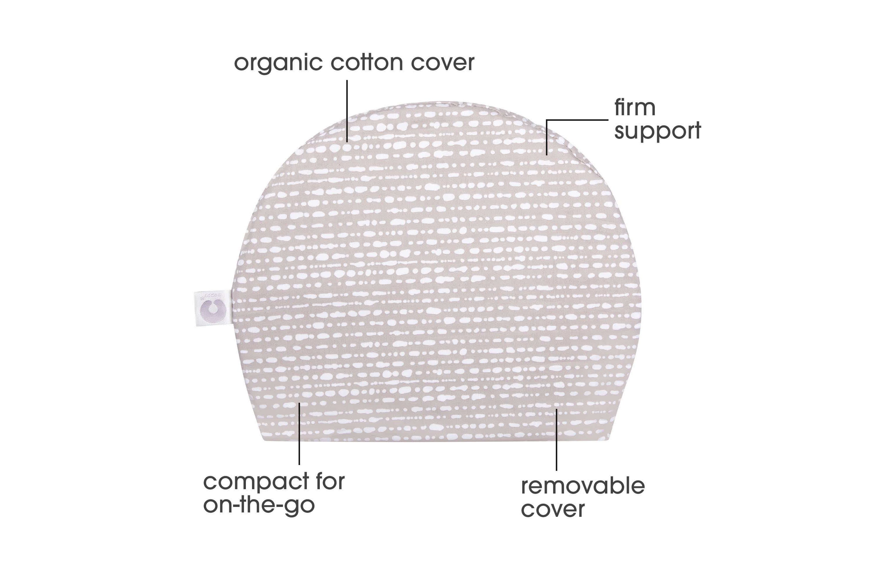 Boppy Organic Cotton Pregnancy Support Wedge Pillow Biscotti Liquid Stripe