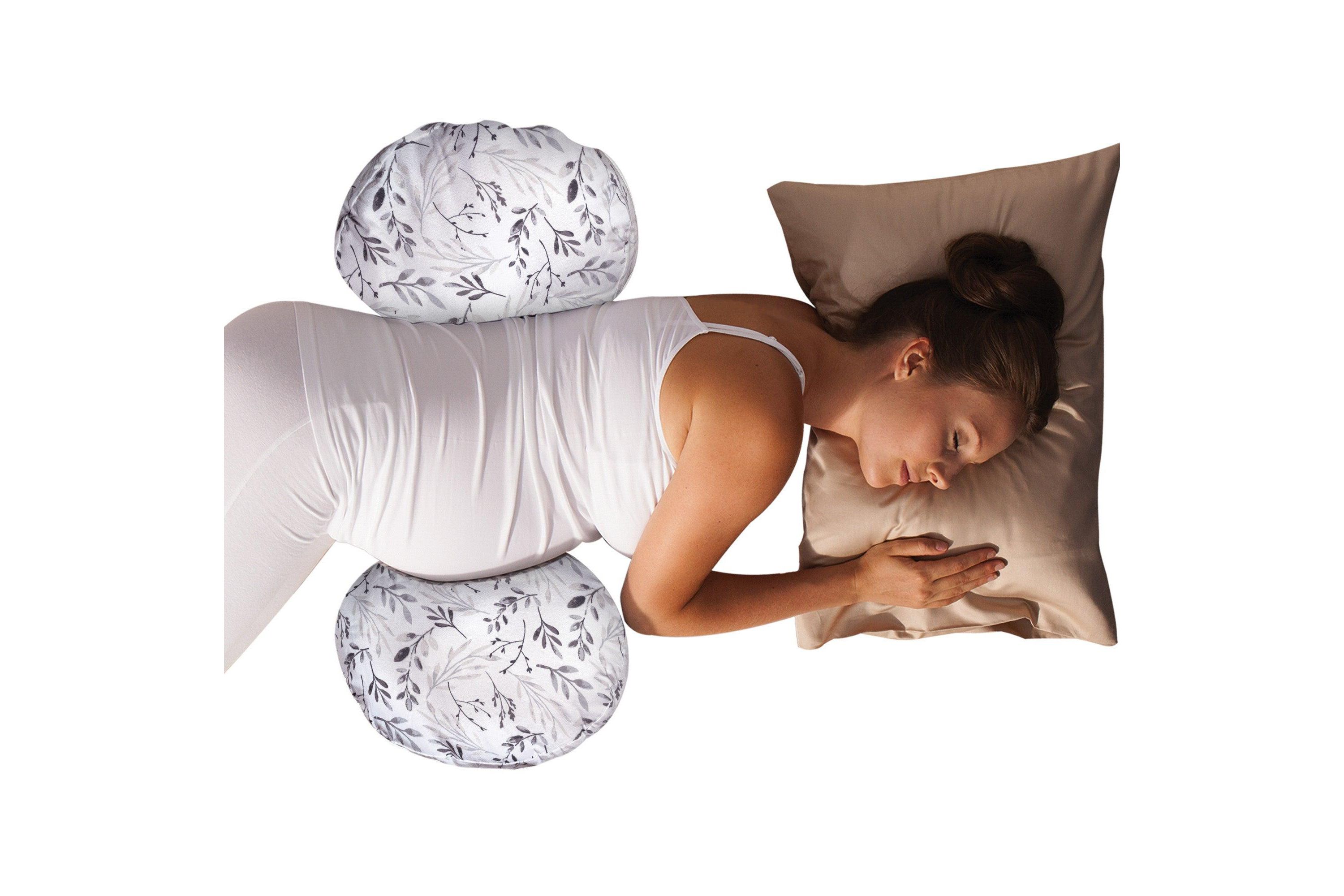 Boppy Side Sleeper Pregnancy Pillow Gray Falling Leaves