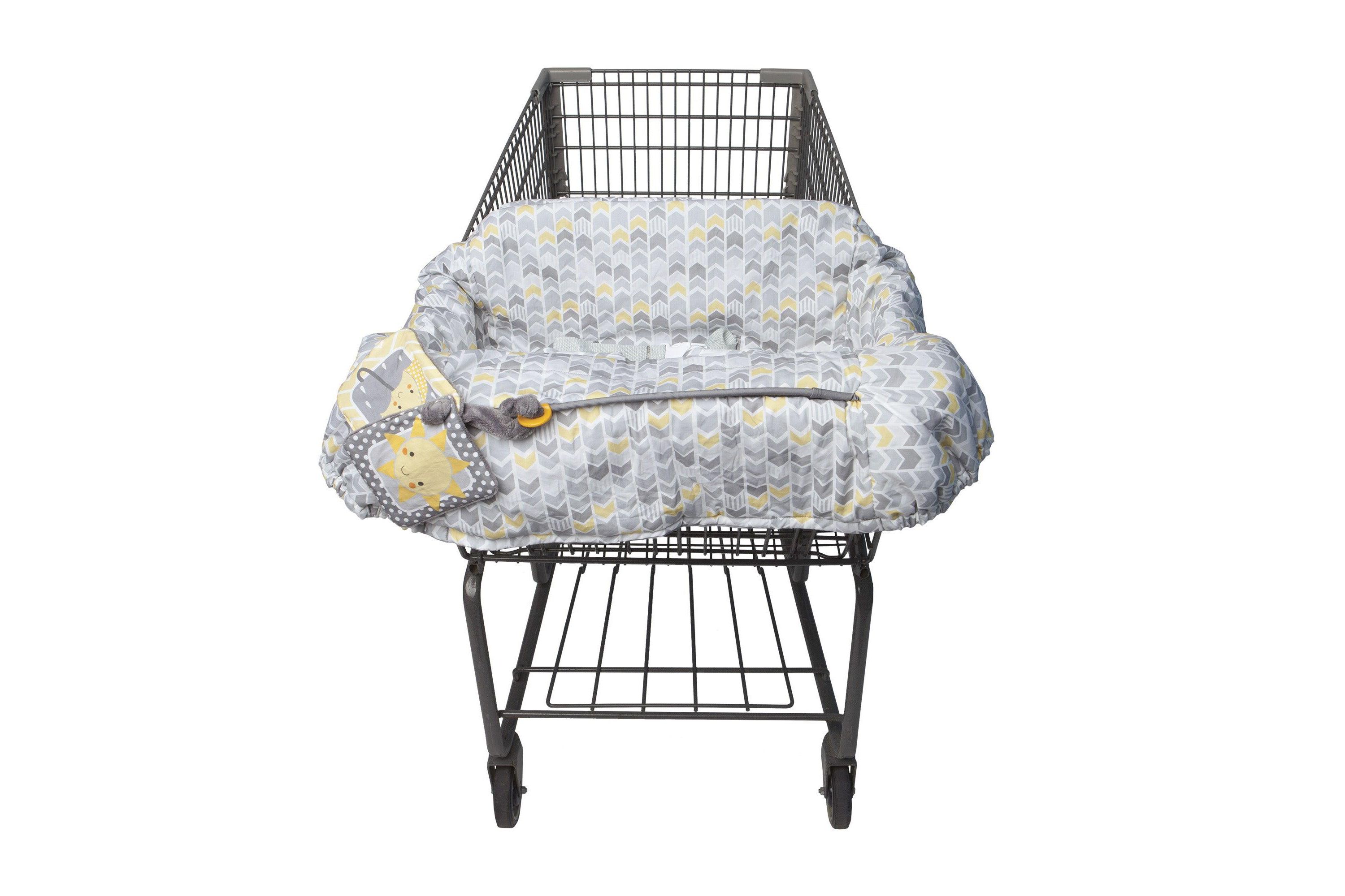 Boppy Shopping Cart Cover Sunshine Gray