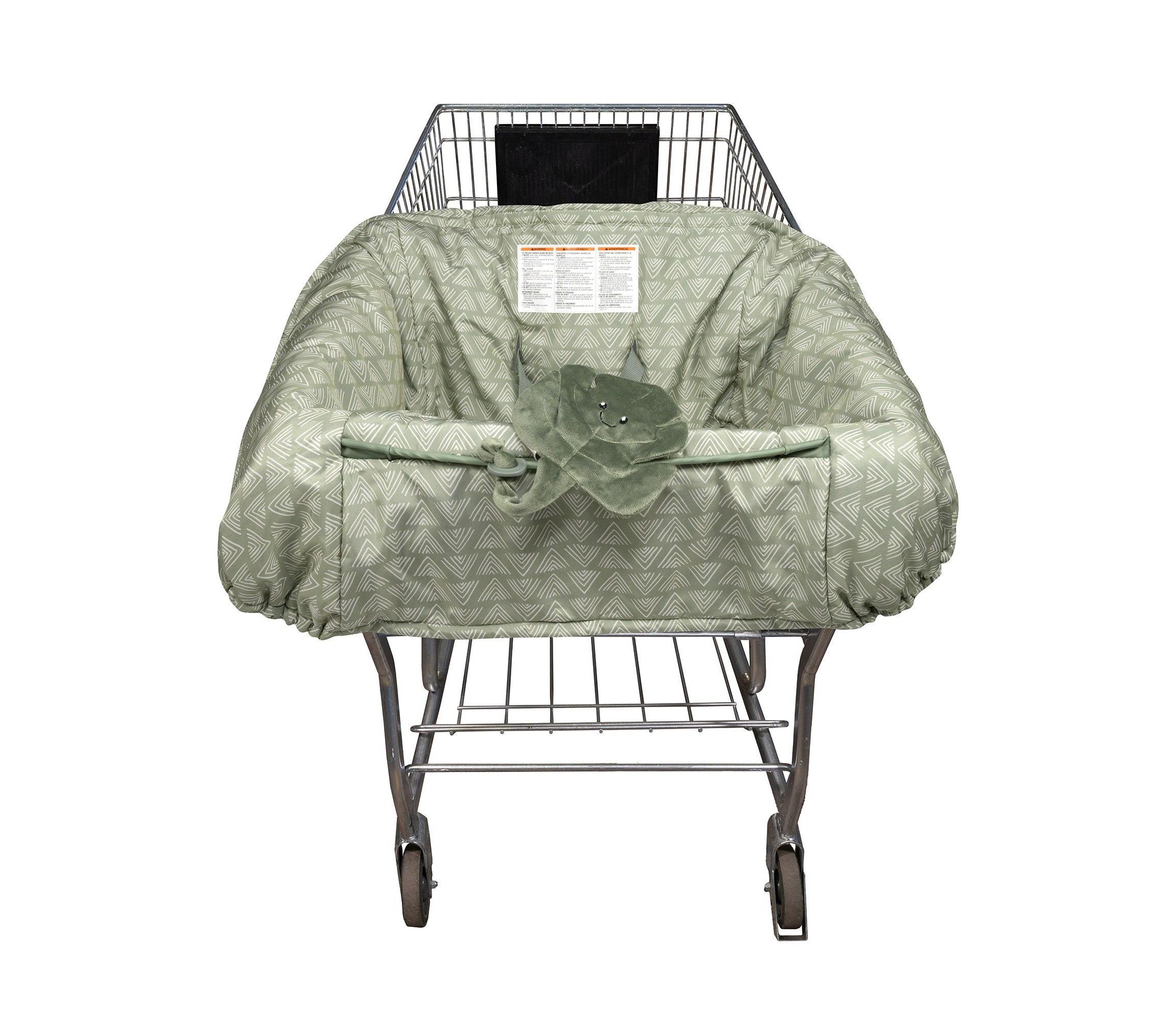 Boppy Shopping Cart Cover Happy Green Leaf