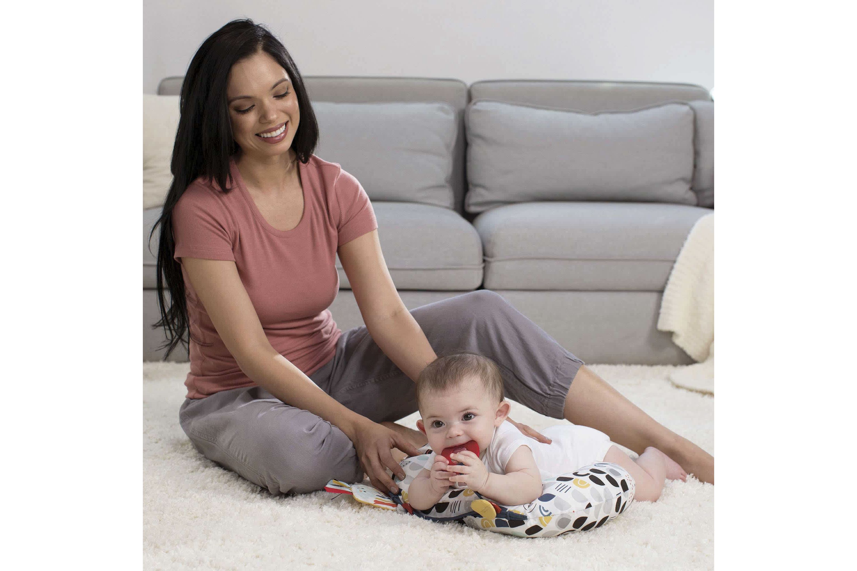 Boppy Tummy Time Prop Pillow Black & White Rainbows
