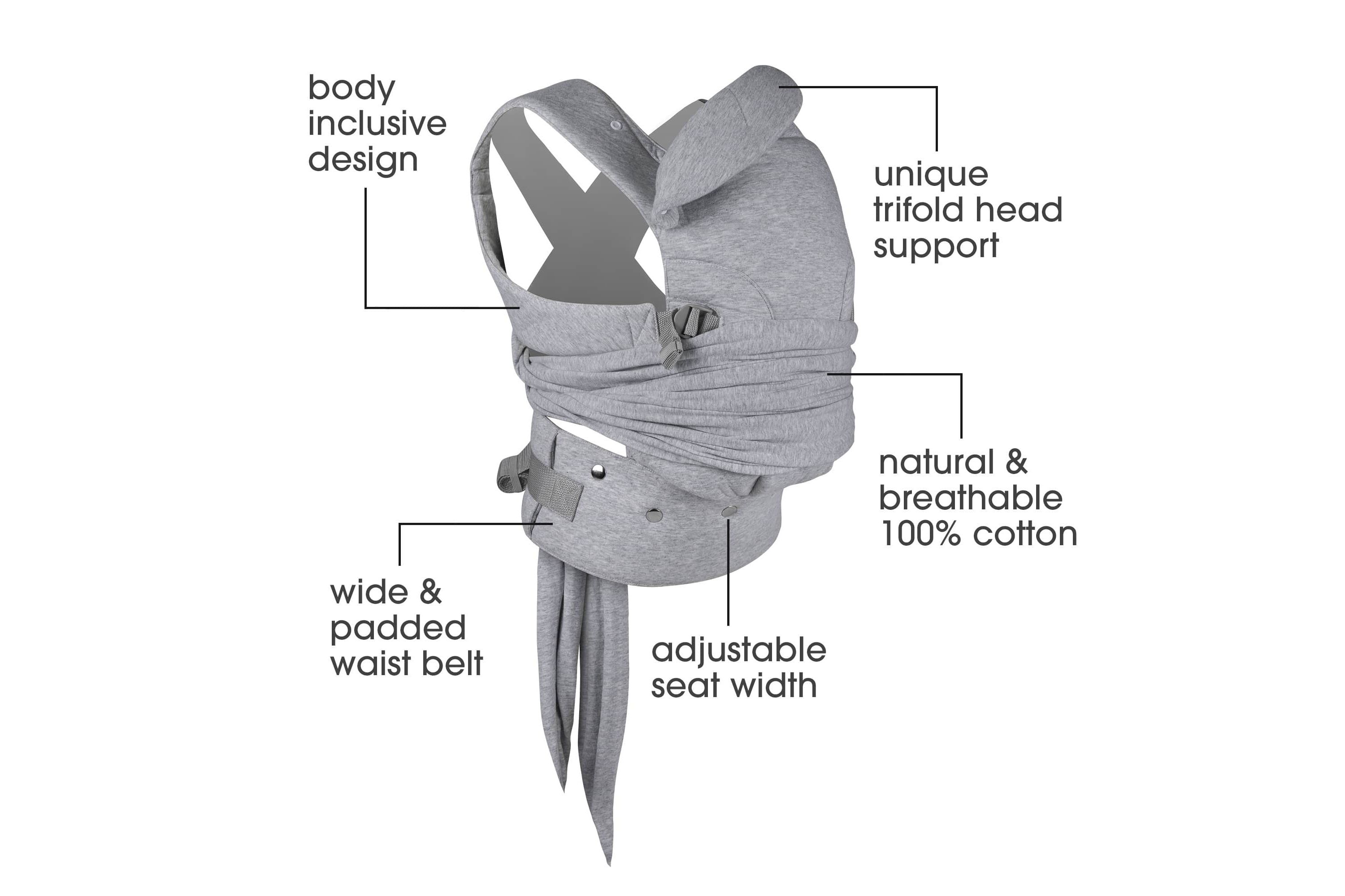 Boppy ComfyGrow Hybrid Baby Carrier Dove Gray