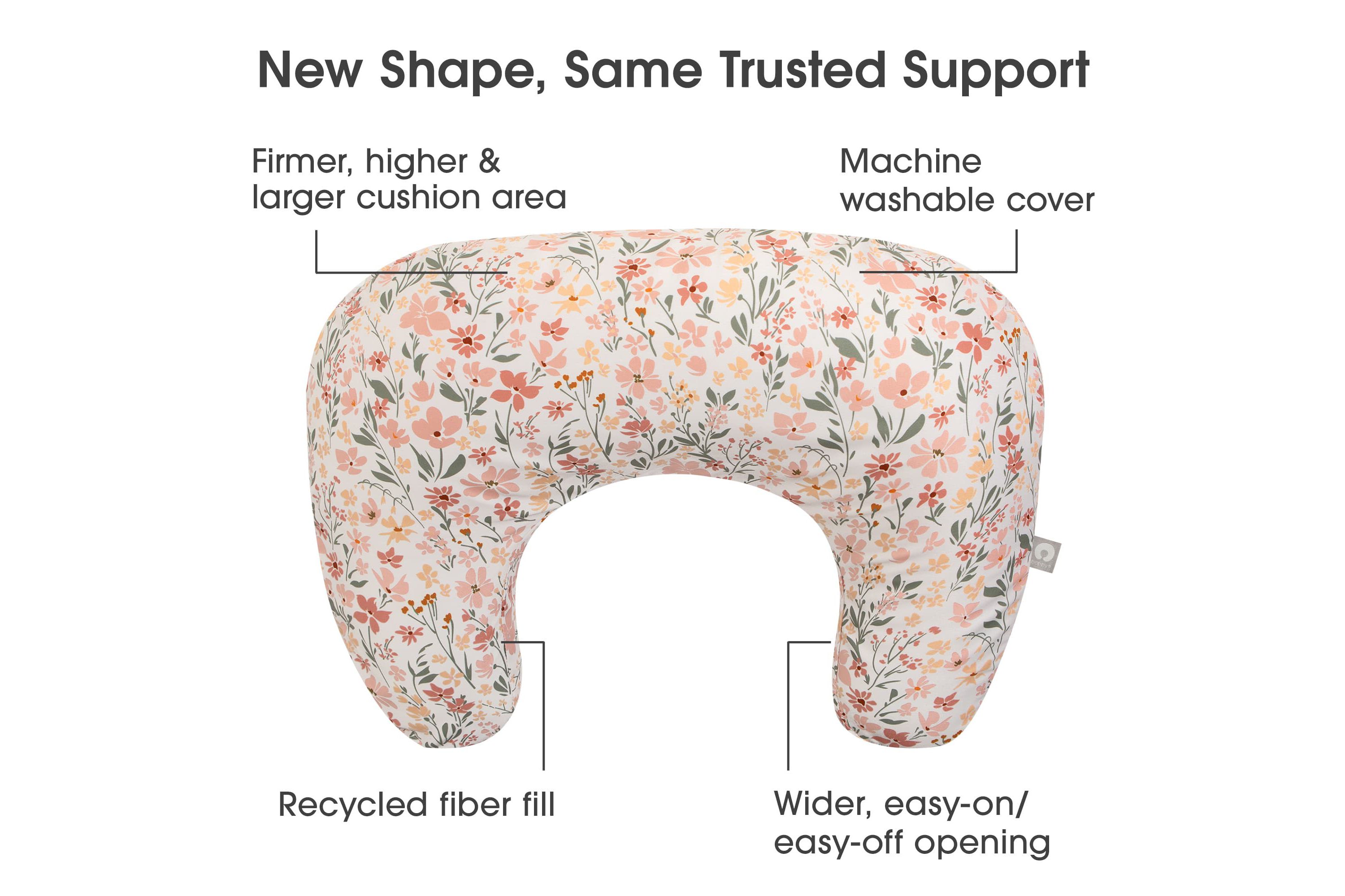 Boppy New Nursing Pillow Pink Field Flowers