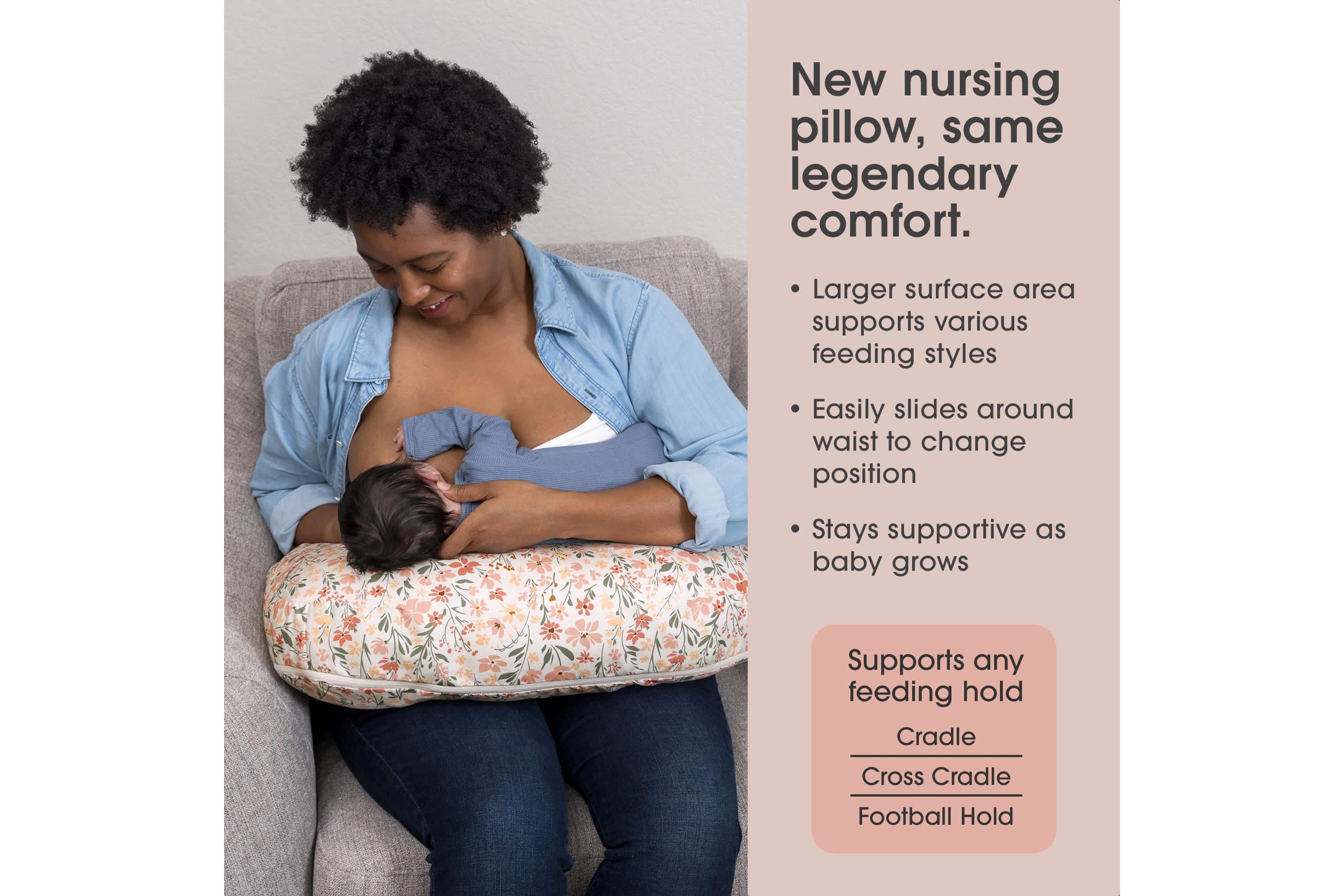 Boppy New Nursing Pillow Pink Field Flowers