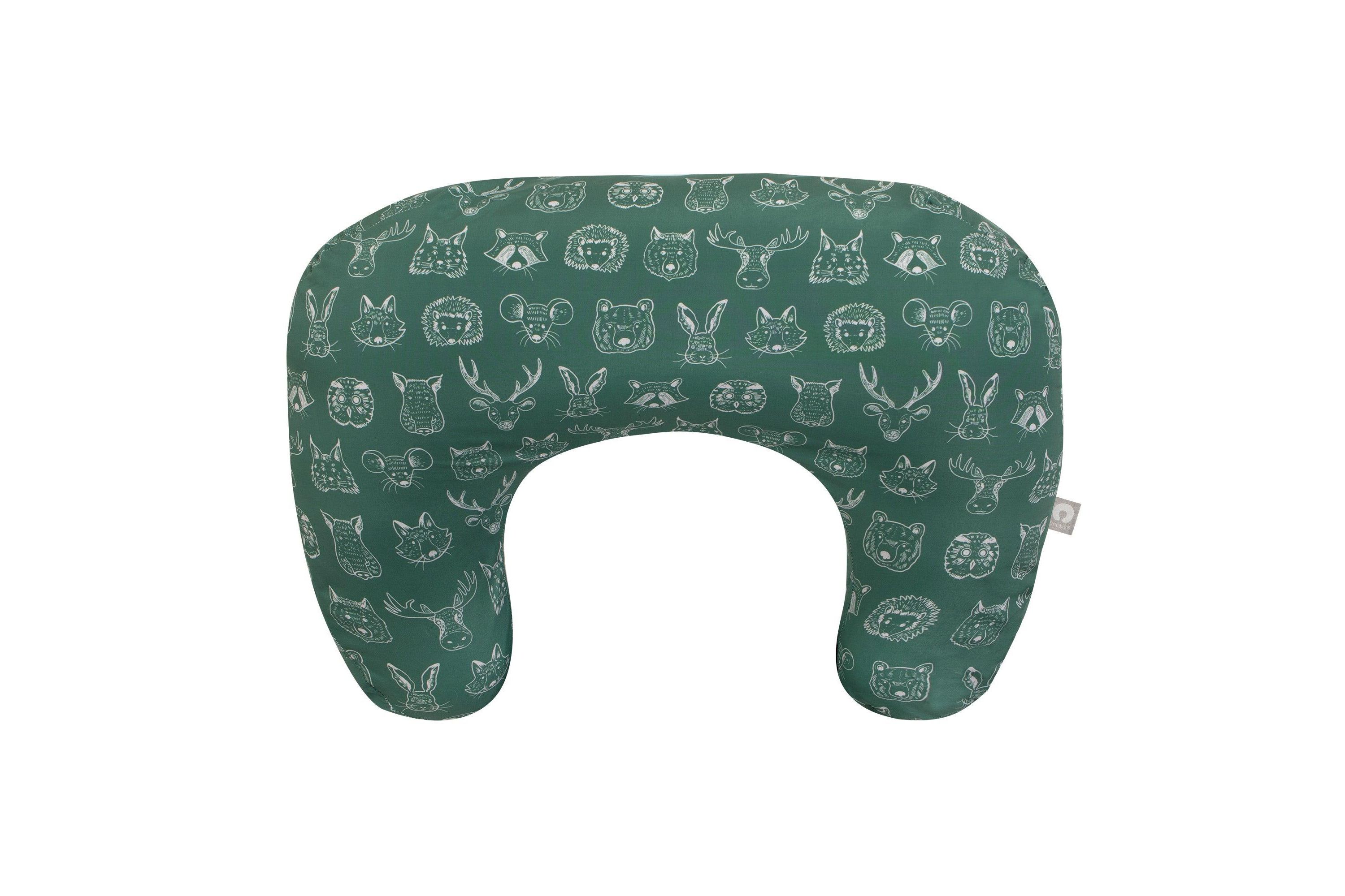 Boppy New Nursing Pillow Green Forest Animal Sketches