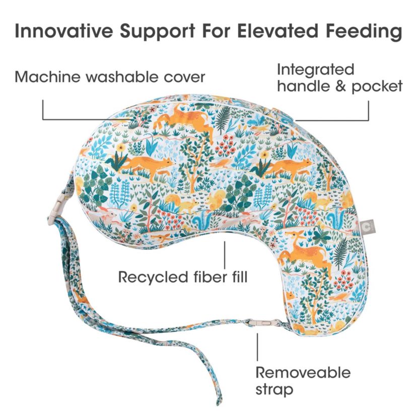 Boppy Uplift Nursing Pillow Colorful Forest Animals
