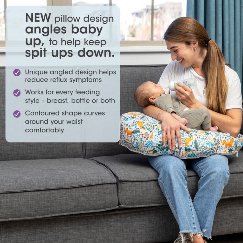 Boppy Uplift Nursing Pillow Colorful Forest Animals