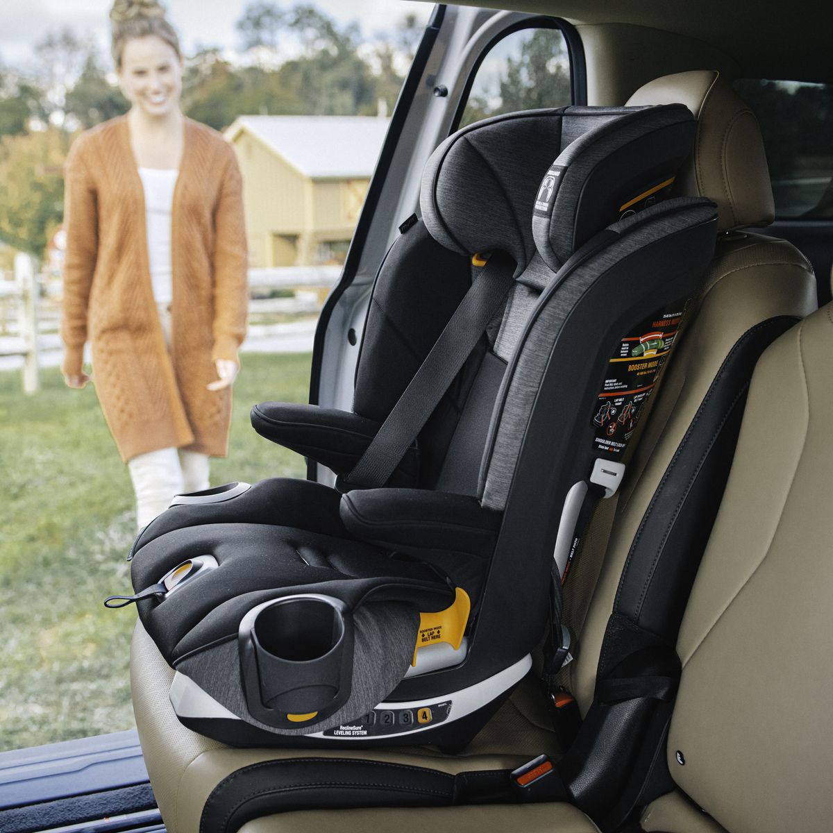 MyFit ClearTex Harness + Booster Car Seat Shadow