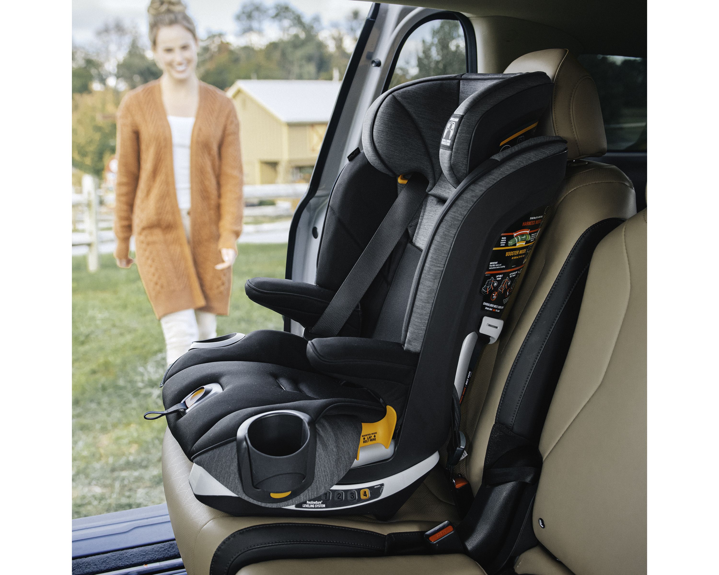 MyFit ClearTex Harness + Booster Car Seat Shadow