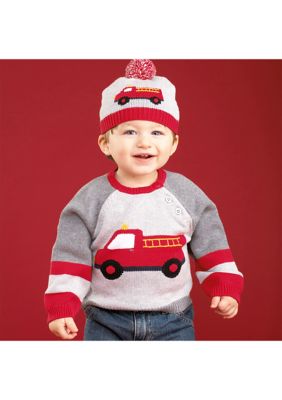 Baby Boys Firetruck Sweater