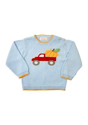 Baby Boys Truck with Pumpkin Sweater