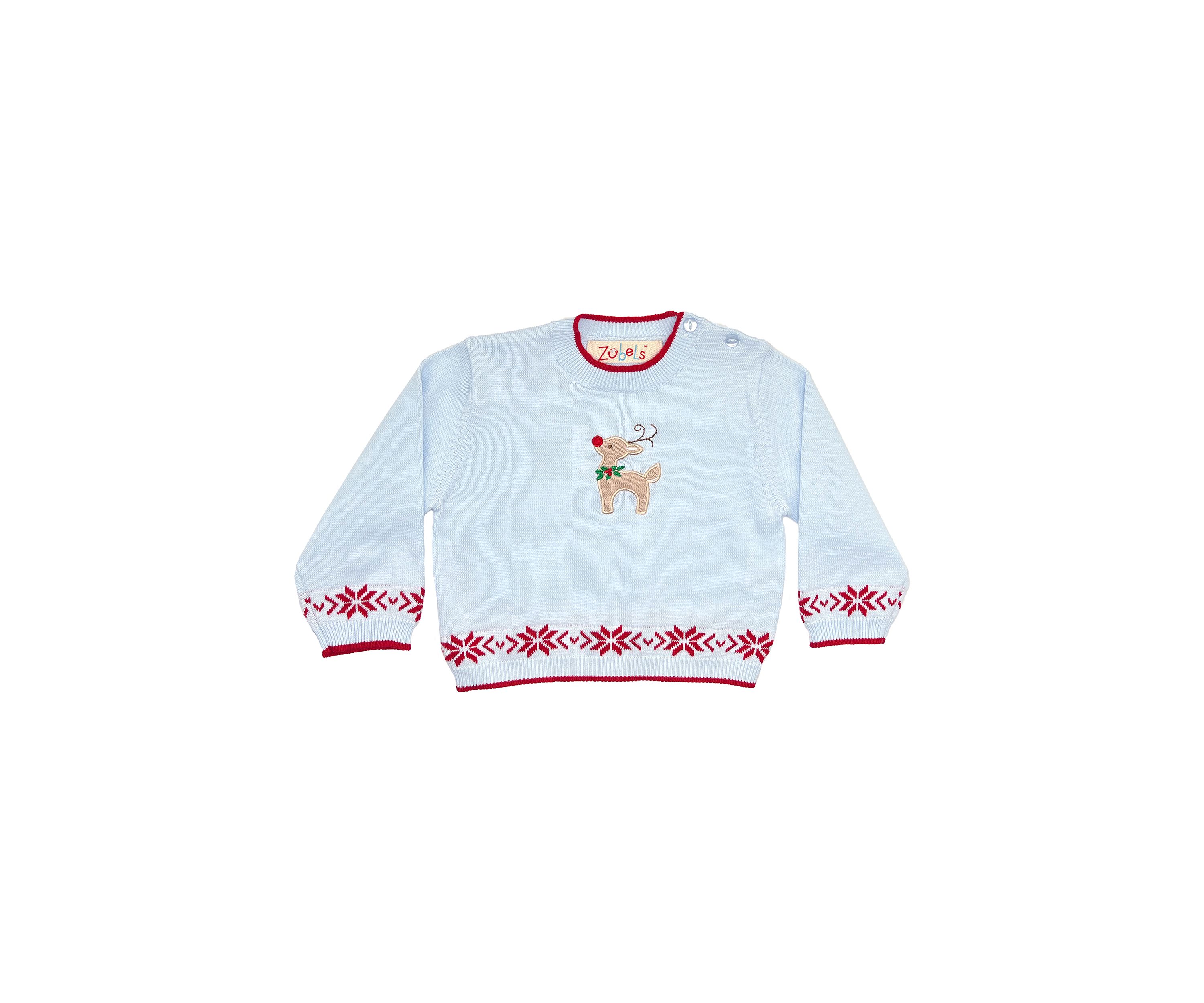 Baby Boys Reindeer Appliqué Sweater