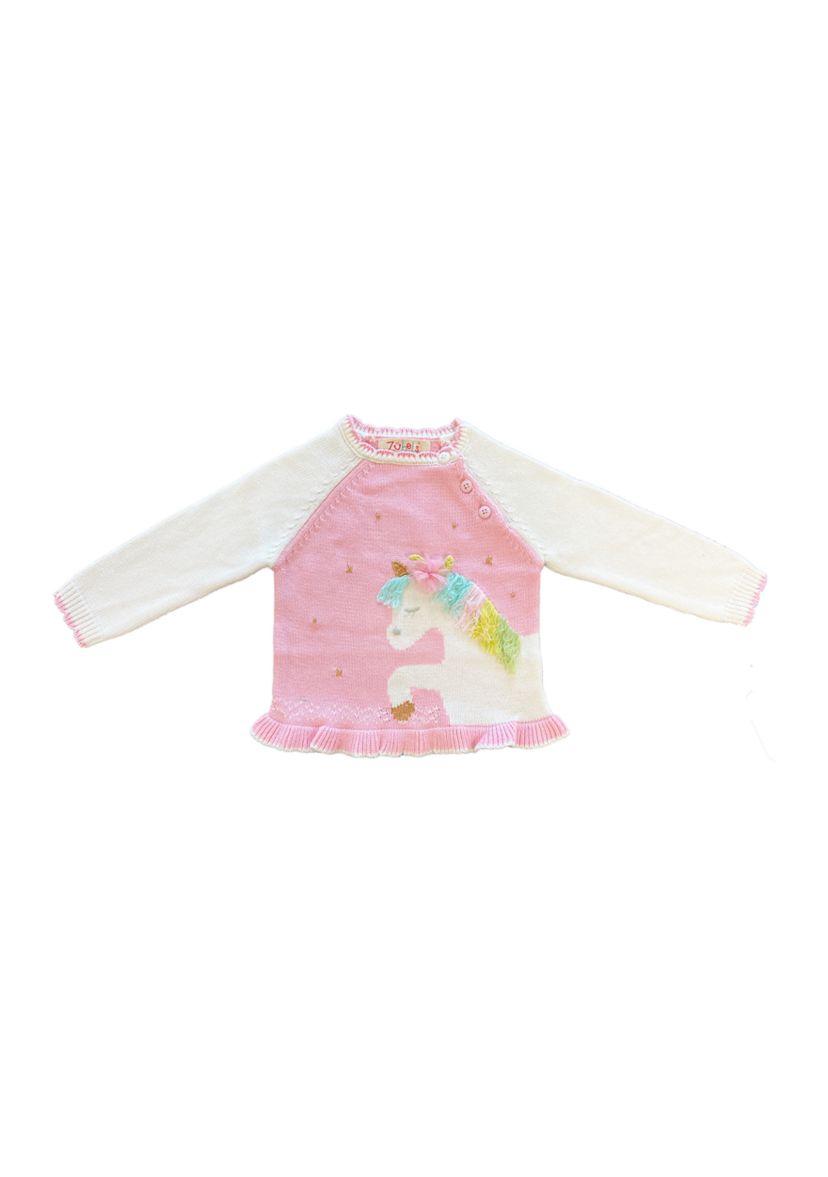 Baby Girls Unicorn Graphic Sweater