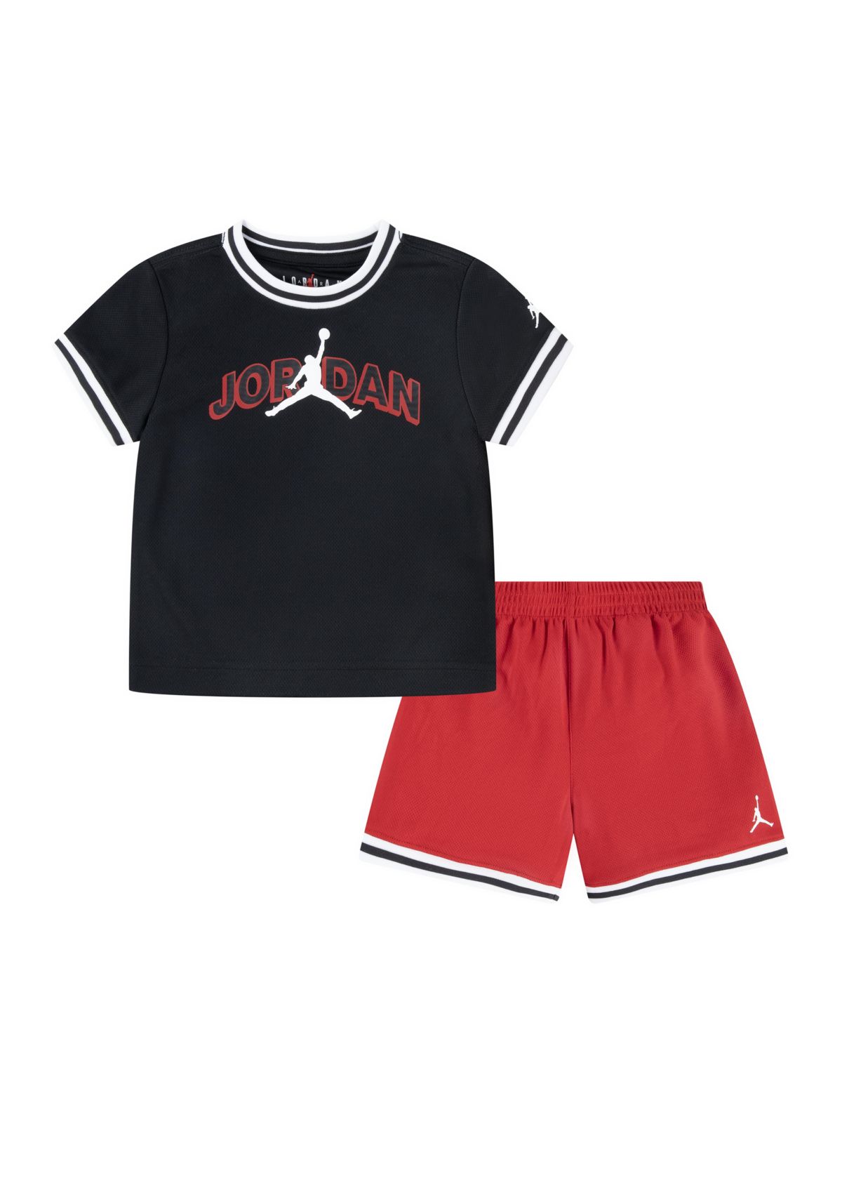 Toddler Boys Matching Taping Graphic T-Shirt and Shorts Set