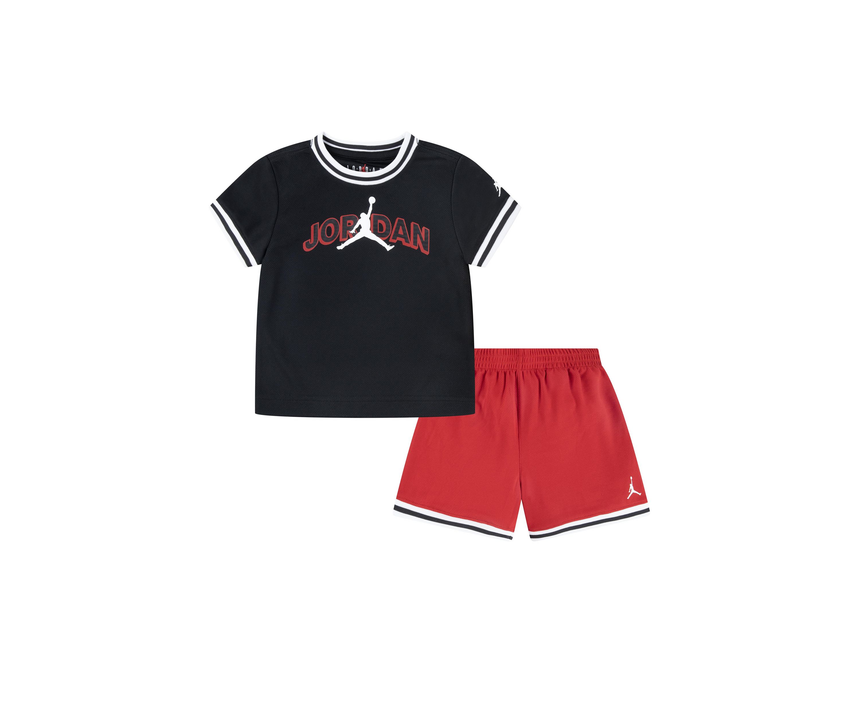 Toddler Boys Matching Taping Graphic T-Shirt and Shorts Set