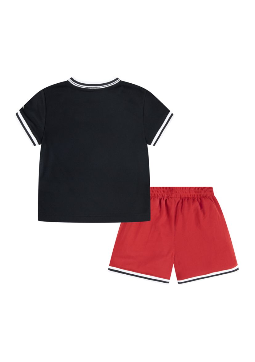 Toddler Boys Matching Taping Graphic T-Shirt and Shorts Set