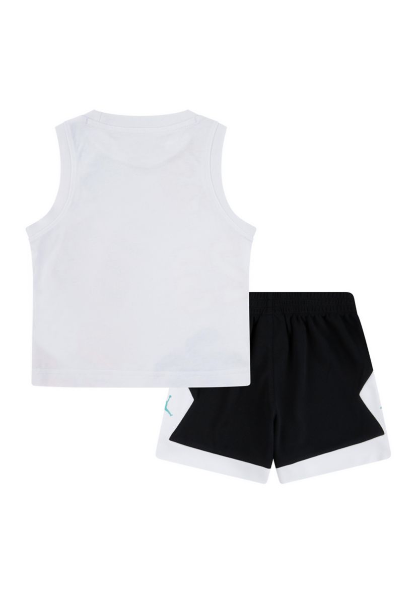 Toddler Boys Printed T-Shirt and Mesh Shorts Set