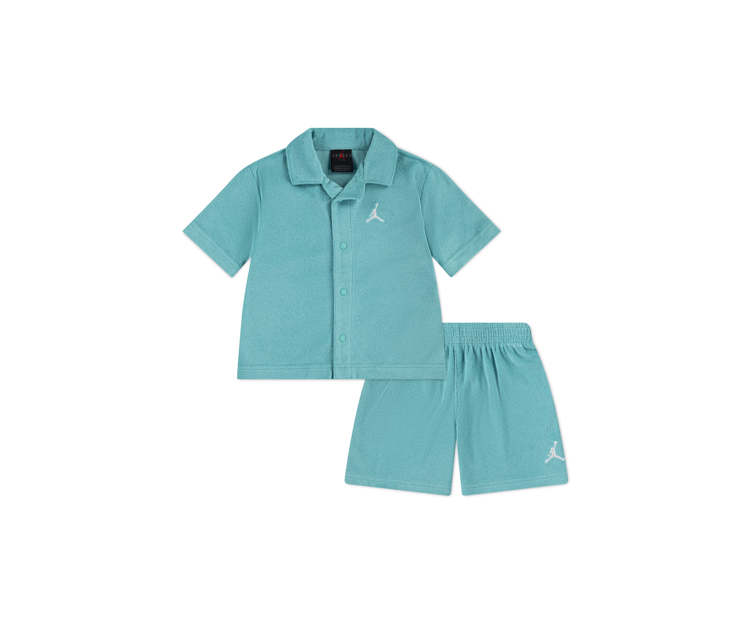 Toddler Boys Terry Cloth Camp T-Shirt and Shorts Set