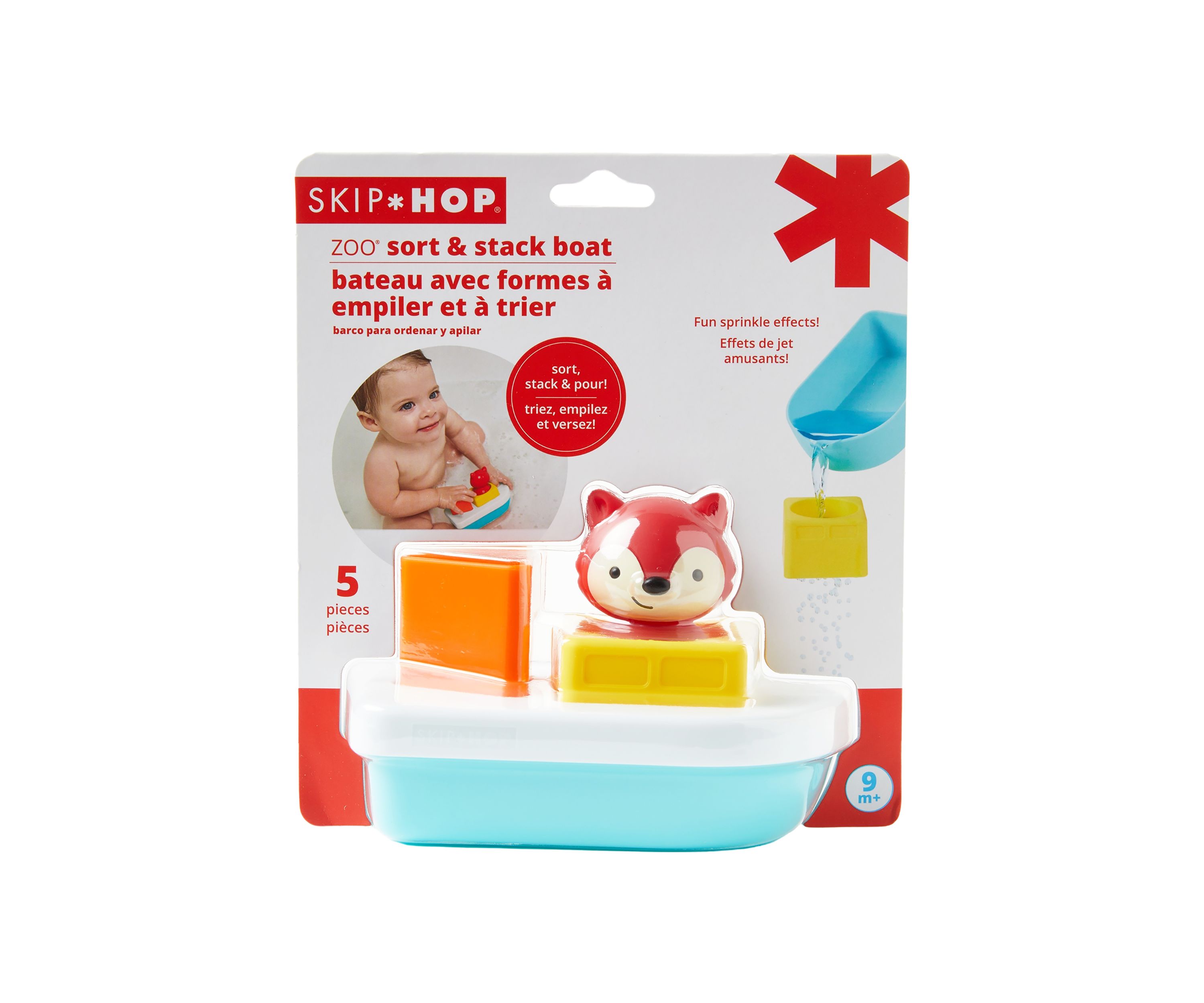 Zoo Sort & Stack Boat Baby Bath Toy