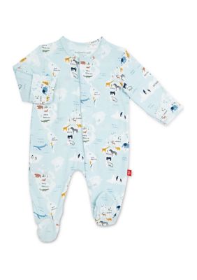 Baby Boys Printed Footie Pajamas