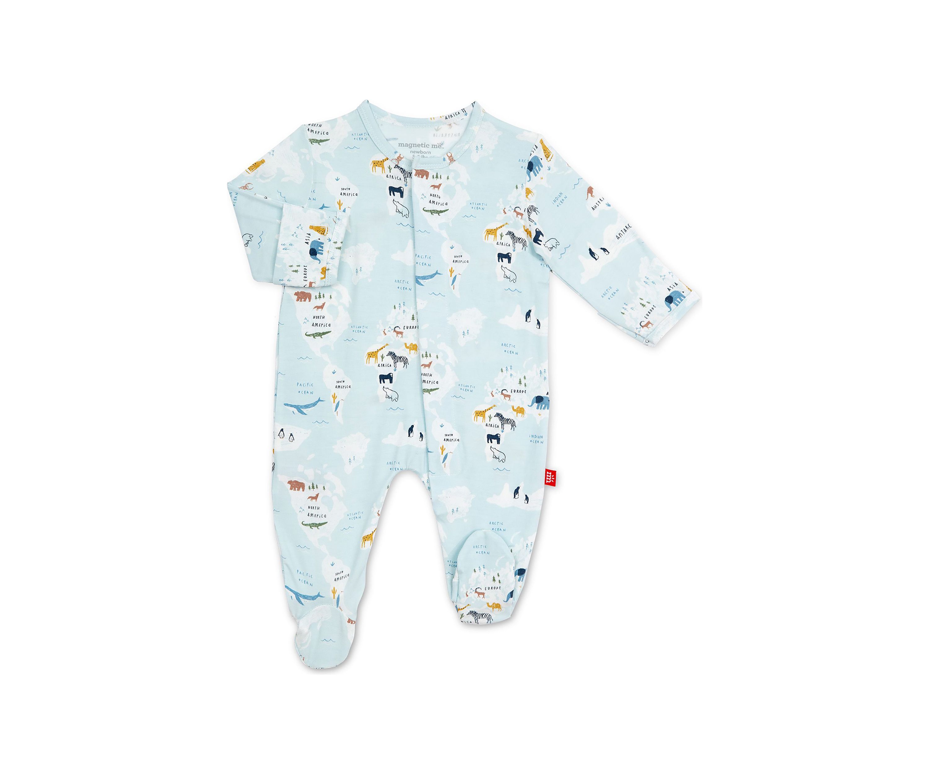 Baby Boys Printed Footie Pajamas