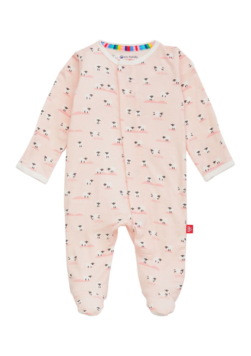 Baby Girls Baa Baa Baby Pink Footie