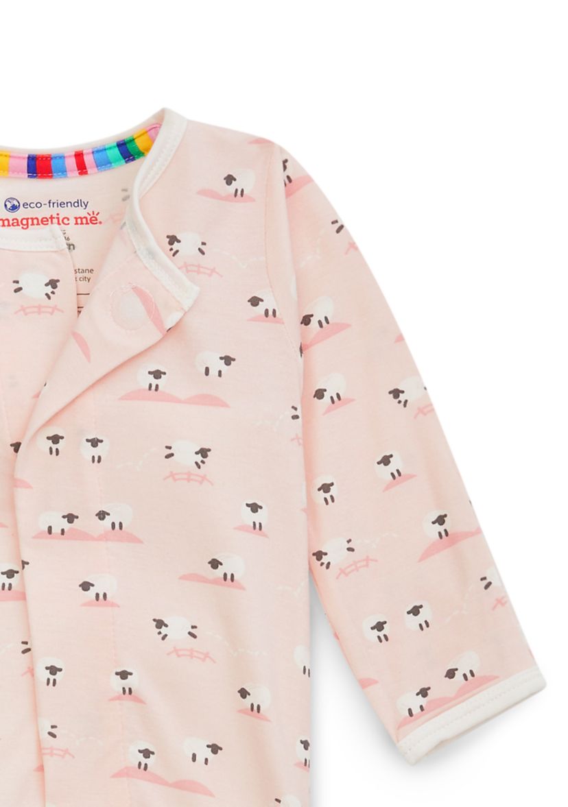 Baby Girls Baa Baa Baby Pink Footie