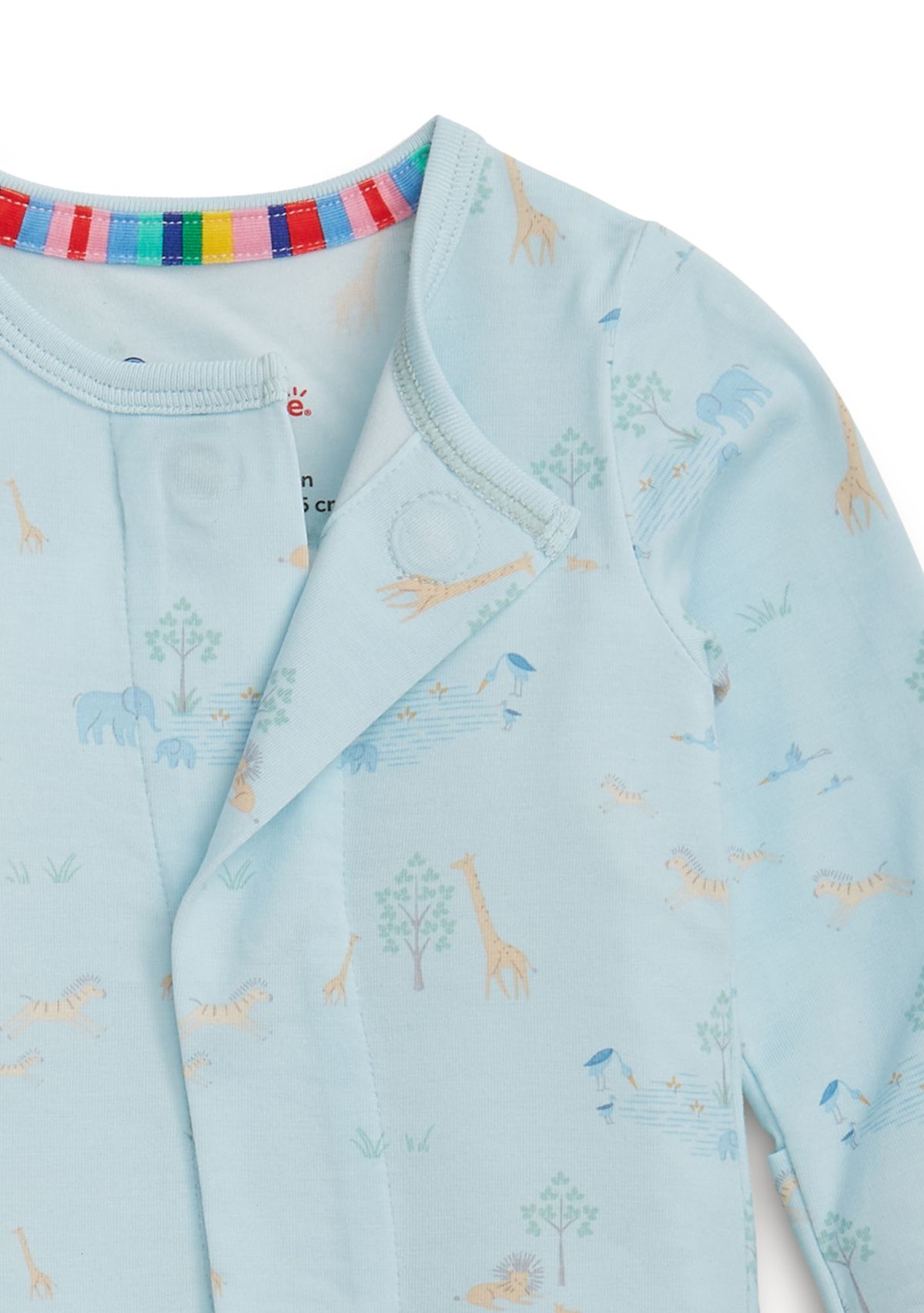 Baby Boys Blue Serene Safari Footie Pajama