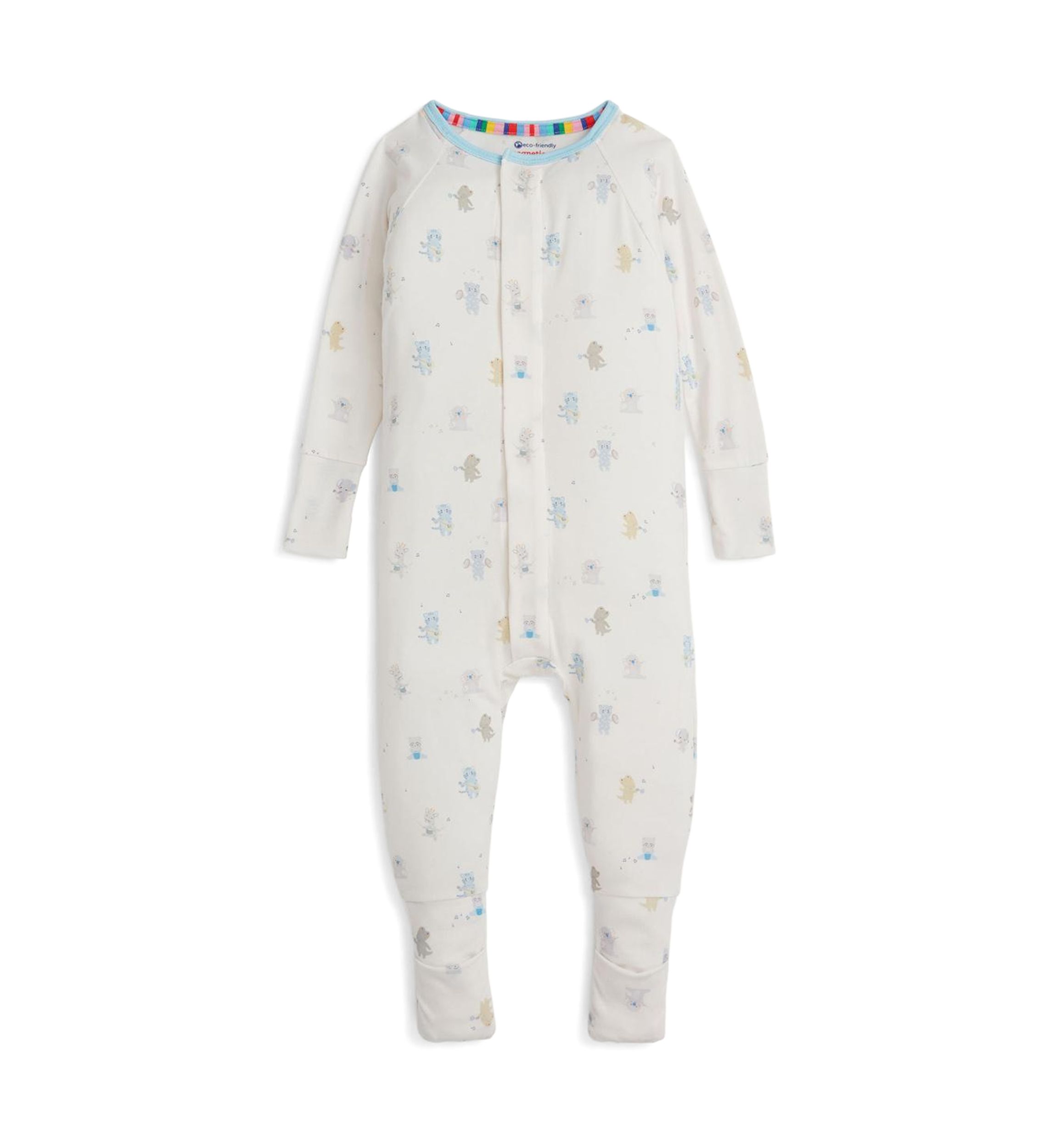 Baby Boys Baby Beats Blue Coverall