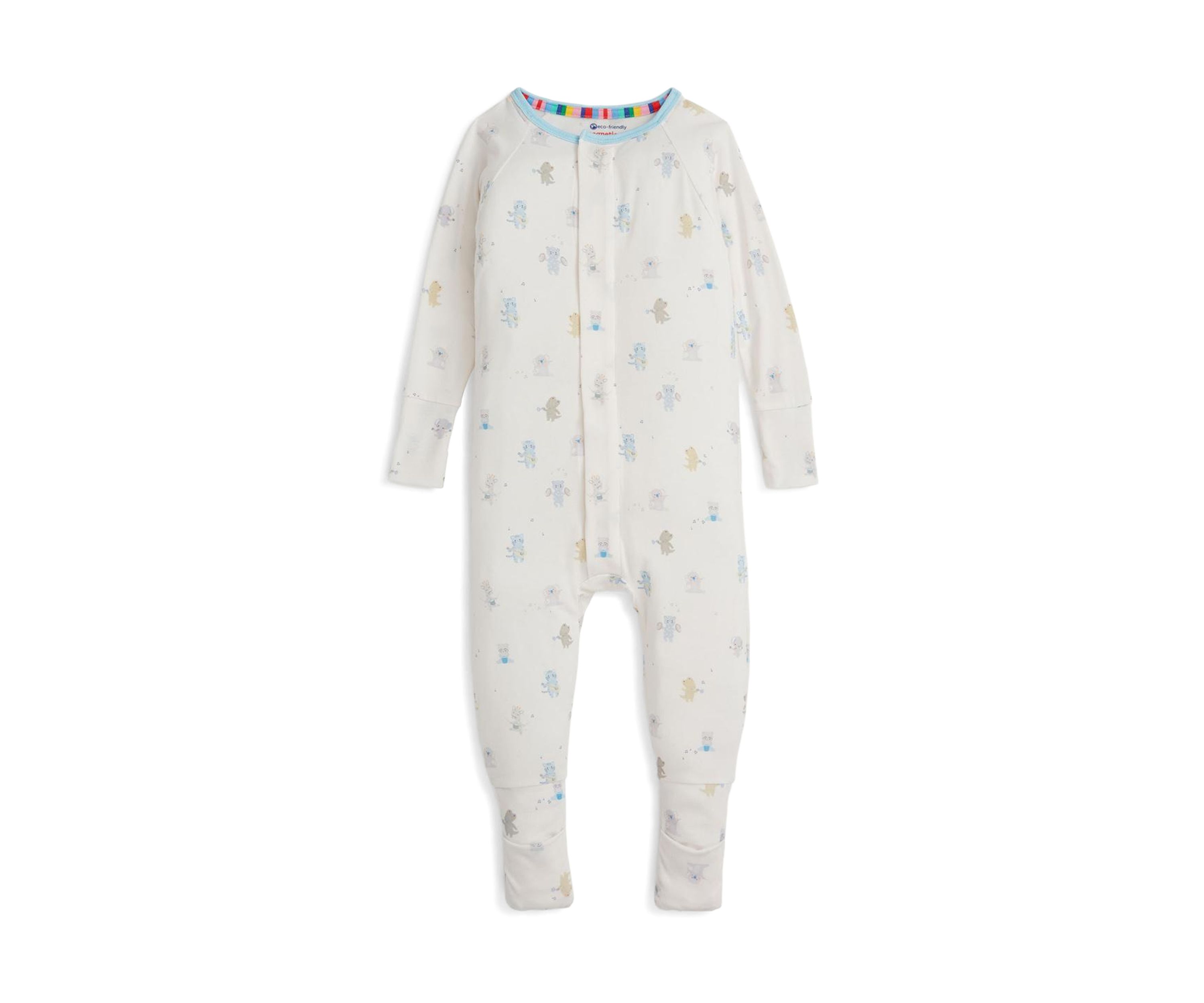 Baby Boys Baby Beats Blue Coverall