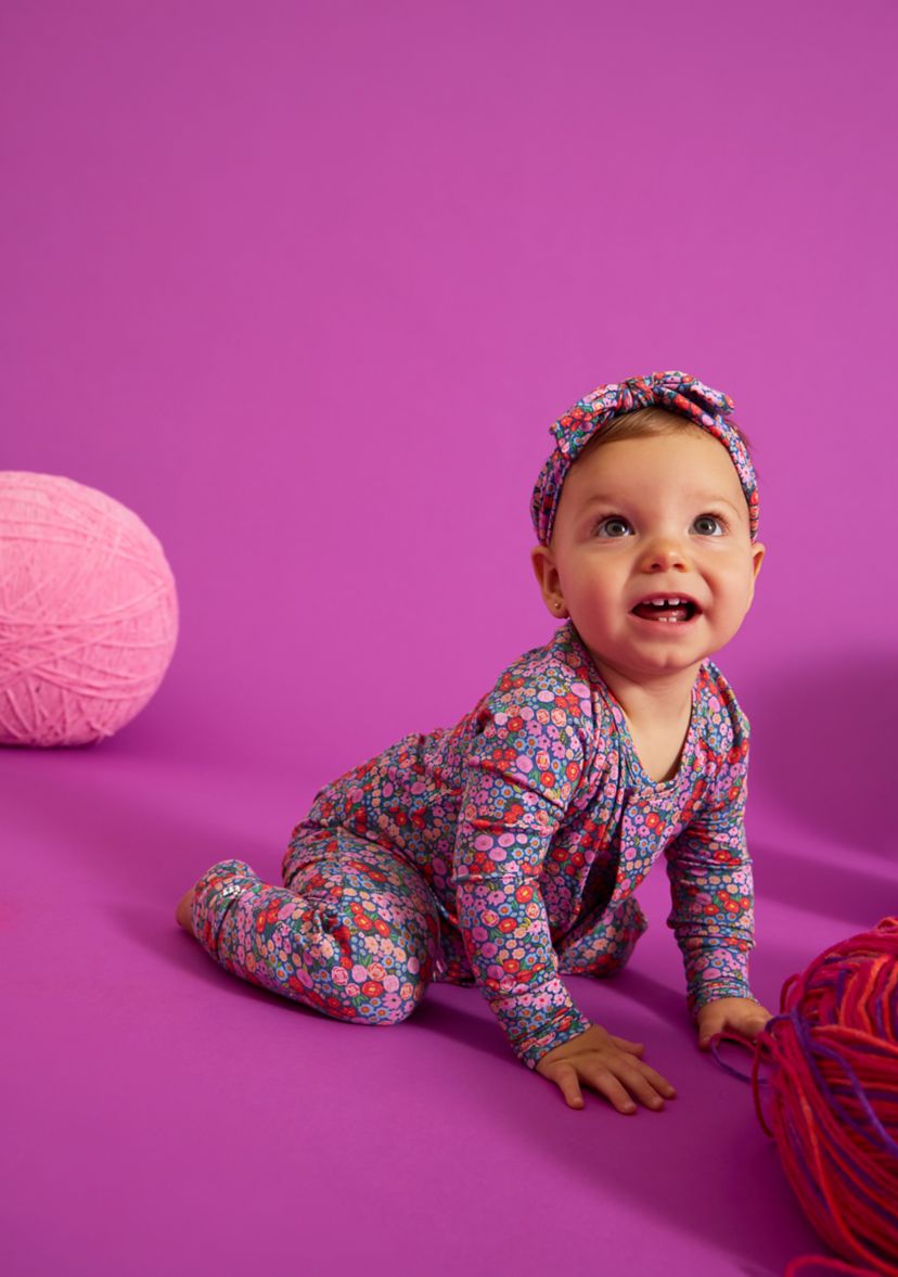 Baby Girls Gilded Lily Magnetic Footie Pajama