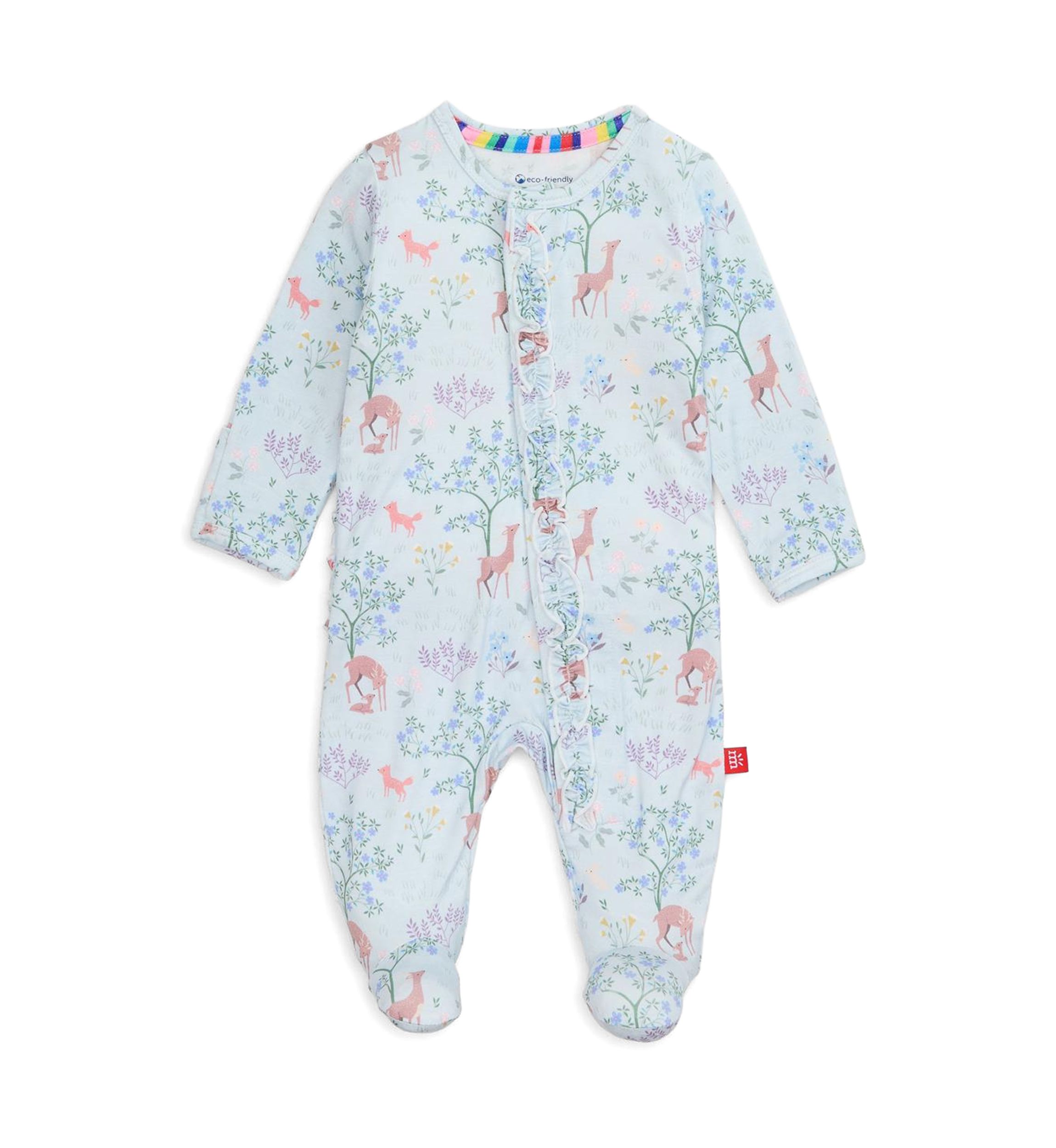 Baby Girls Love You Deerly Footie 