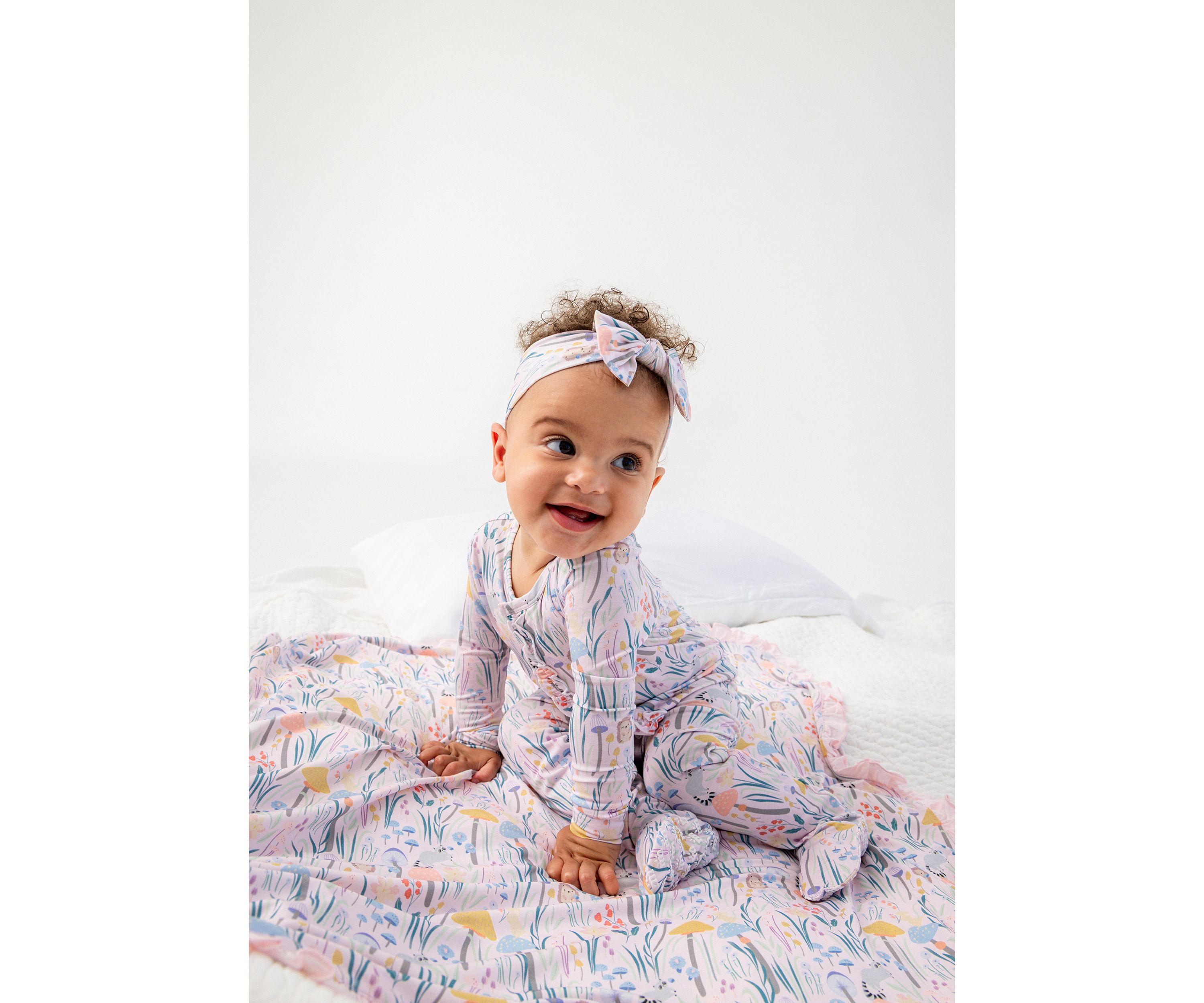 Baby Girls Shroom and Bloom Footie Pajama 