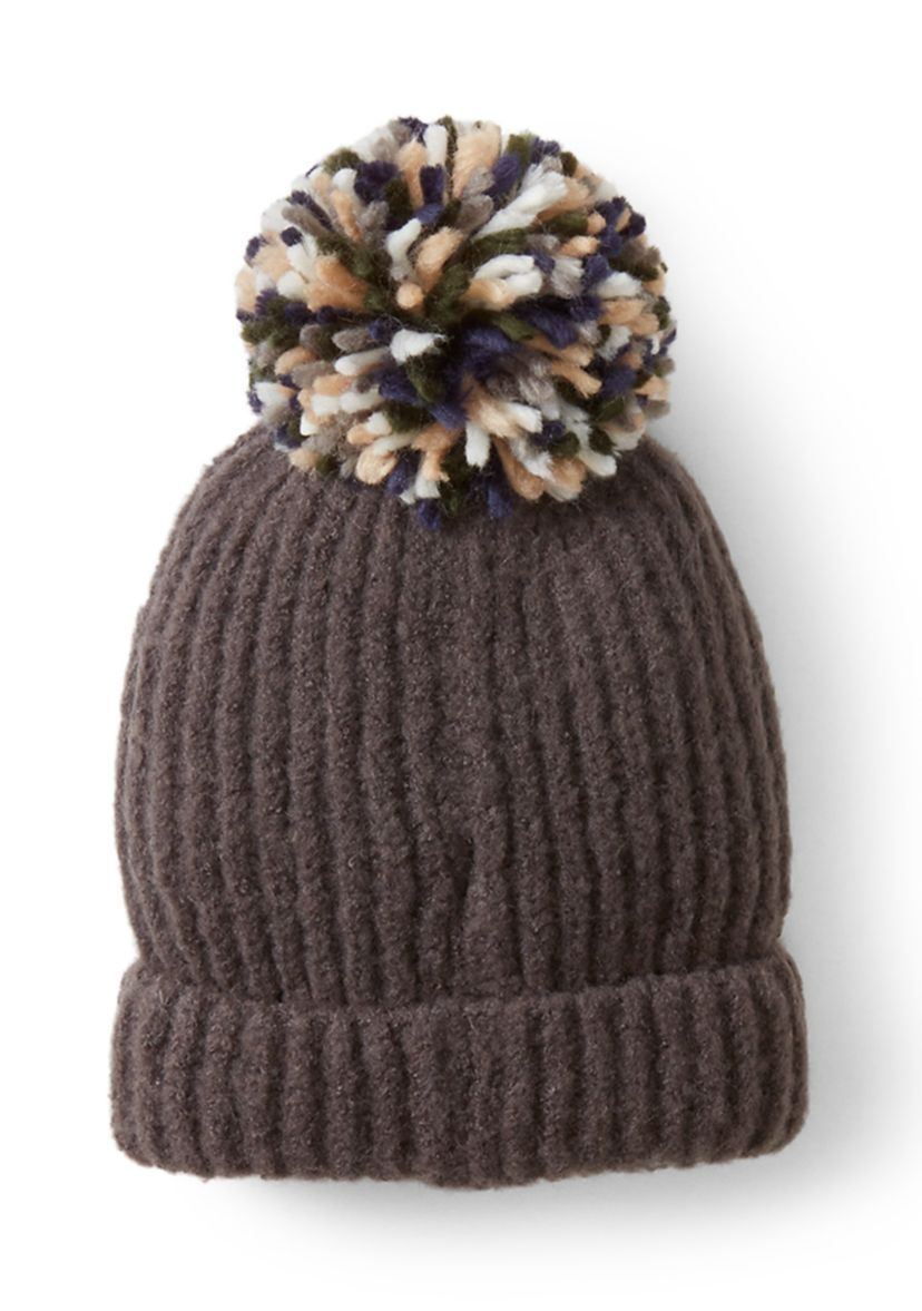 Baby Fuzzy Yarn Knit Hat and Mittens Set